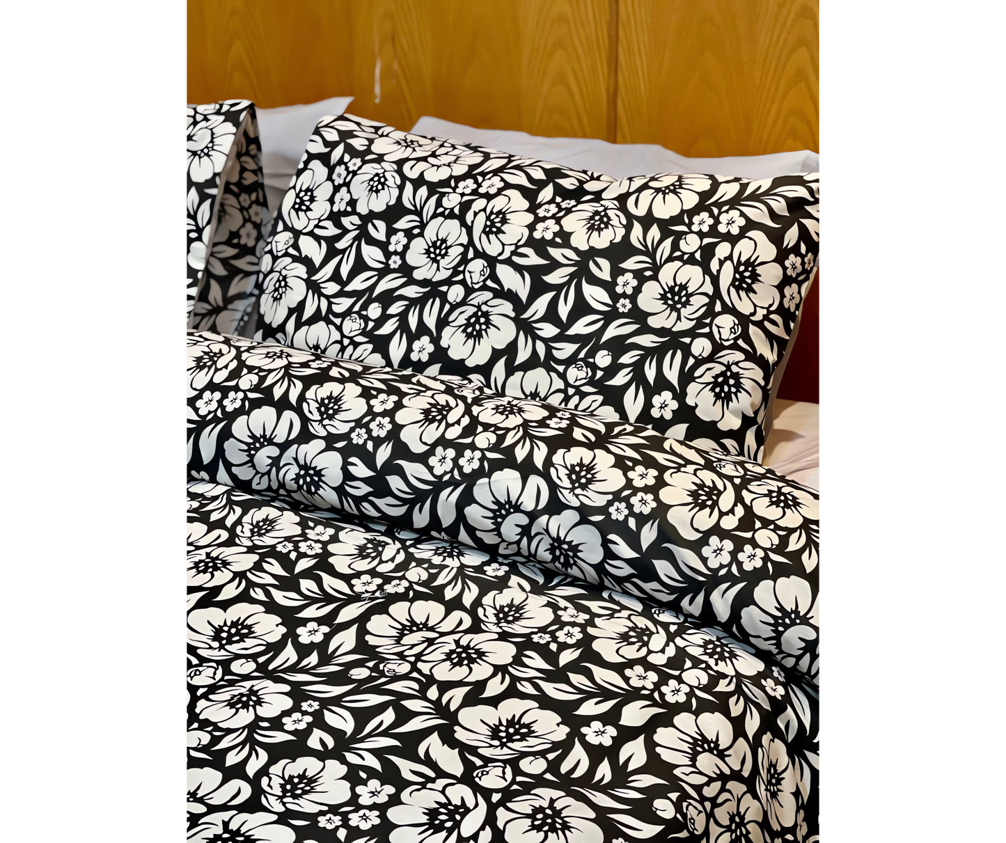Black X White Bed Sheet set(Pure Ranforce Cotton)