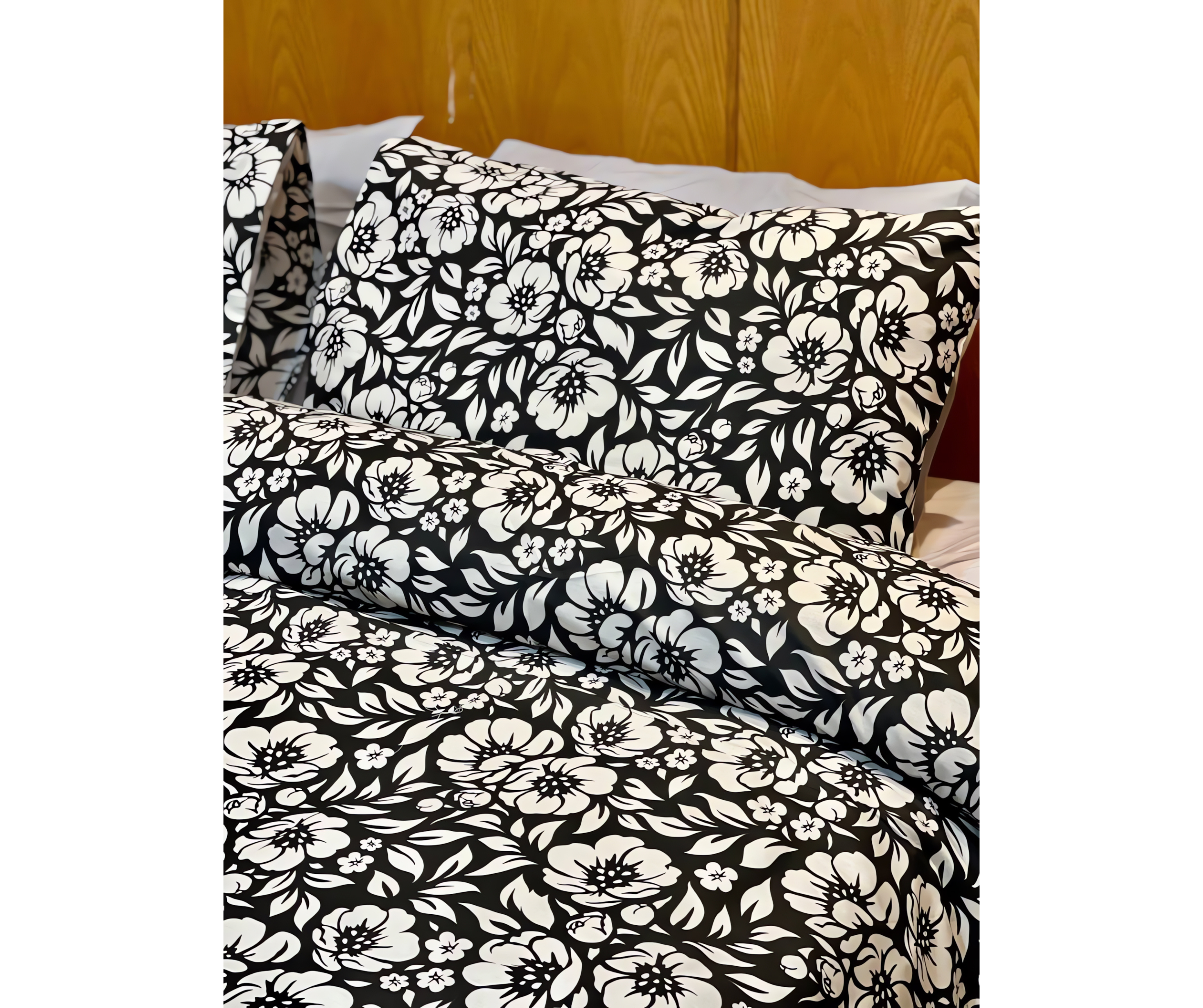 Black X White Bed Sheet set(Pure Ranforce Cotton)