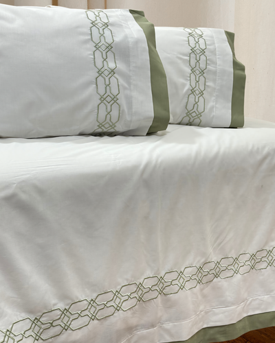 PolyCotton Embroidered Bed Sheet Set (Model 3)