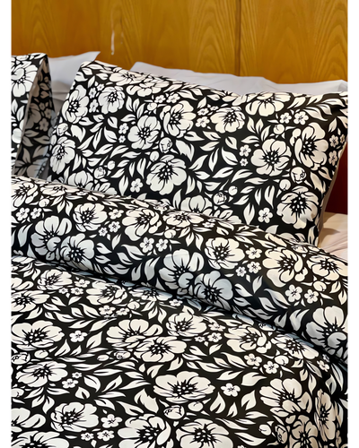 Black X White Bed Sheet set(Pure Ranforce Cotton)