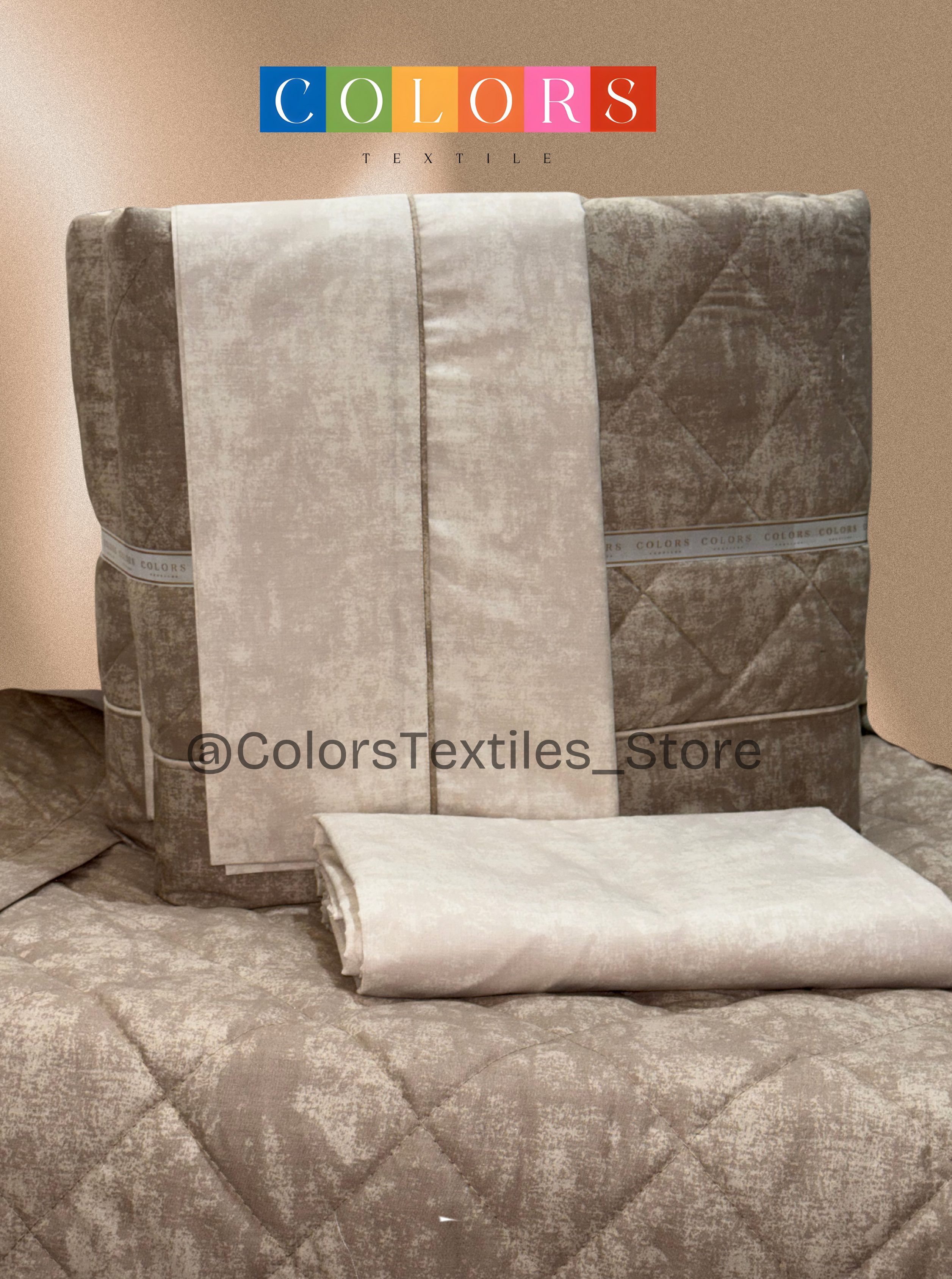 Elegant Textured Coverlet with bed sheet Set.
