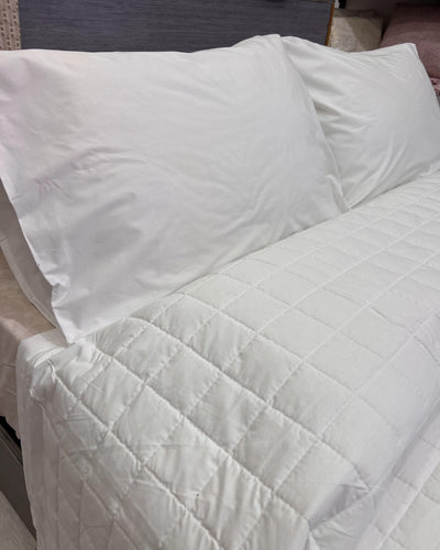 Premium Berkal Cotton Squares Capitone Coverlet Set