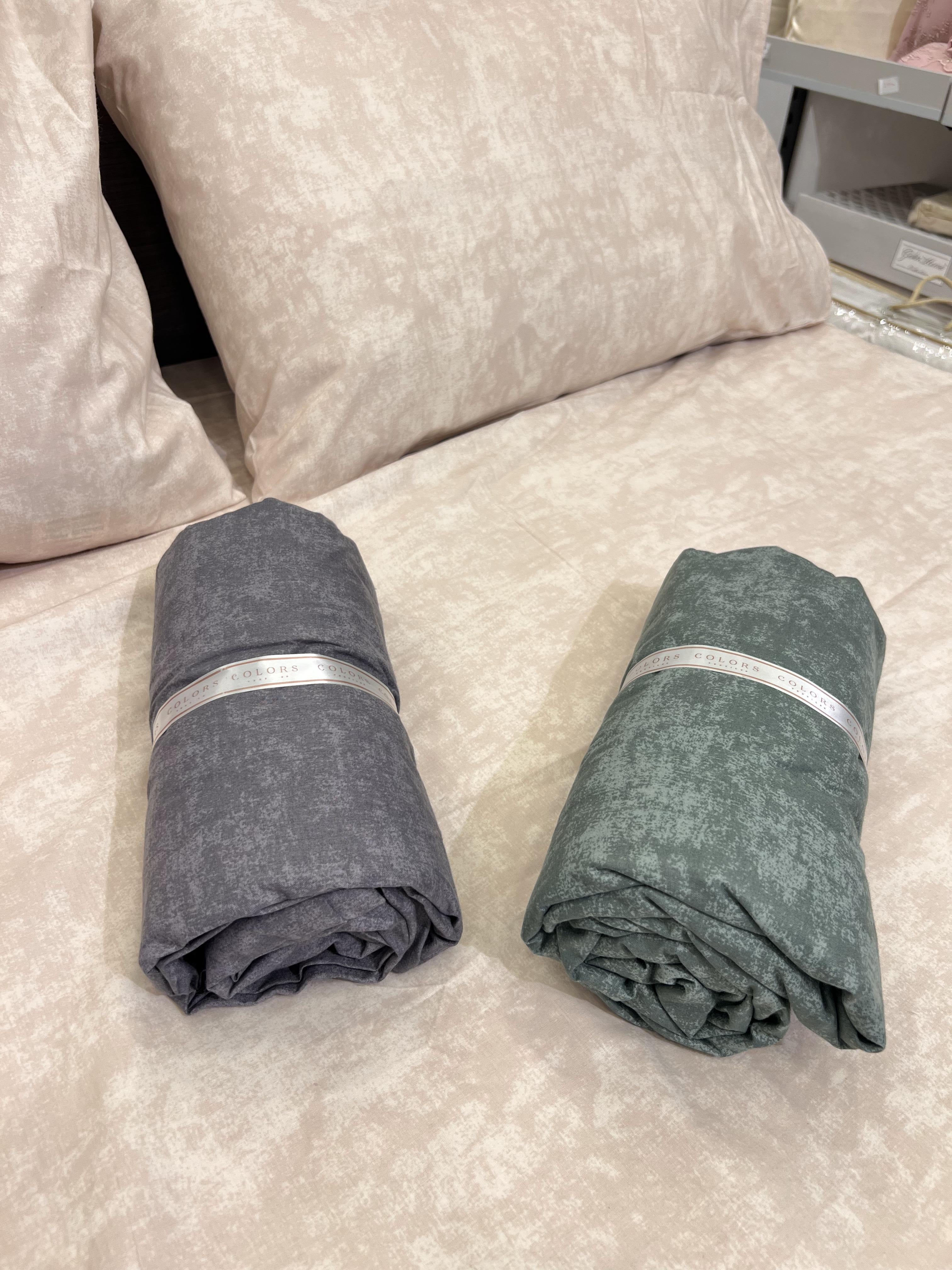 Textured Fitted Bedsheet Set with 2 Pillowcases.
