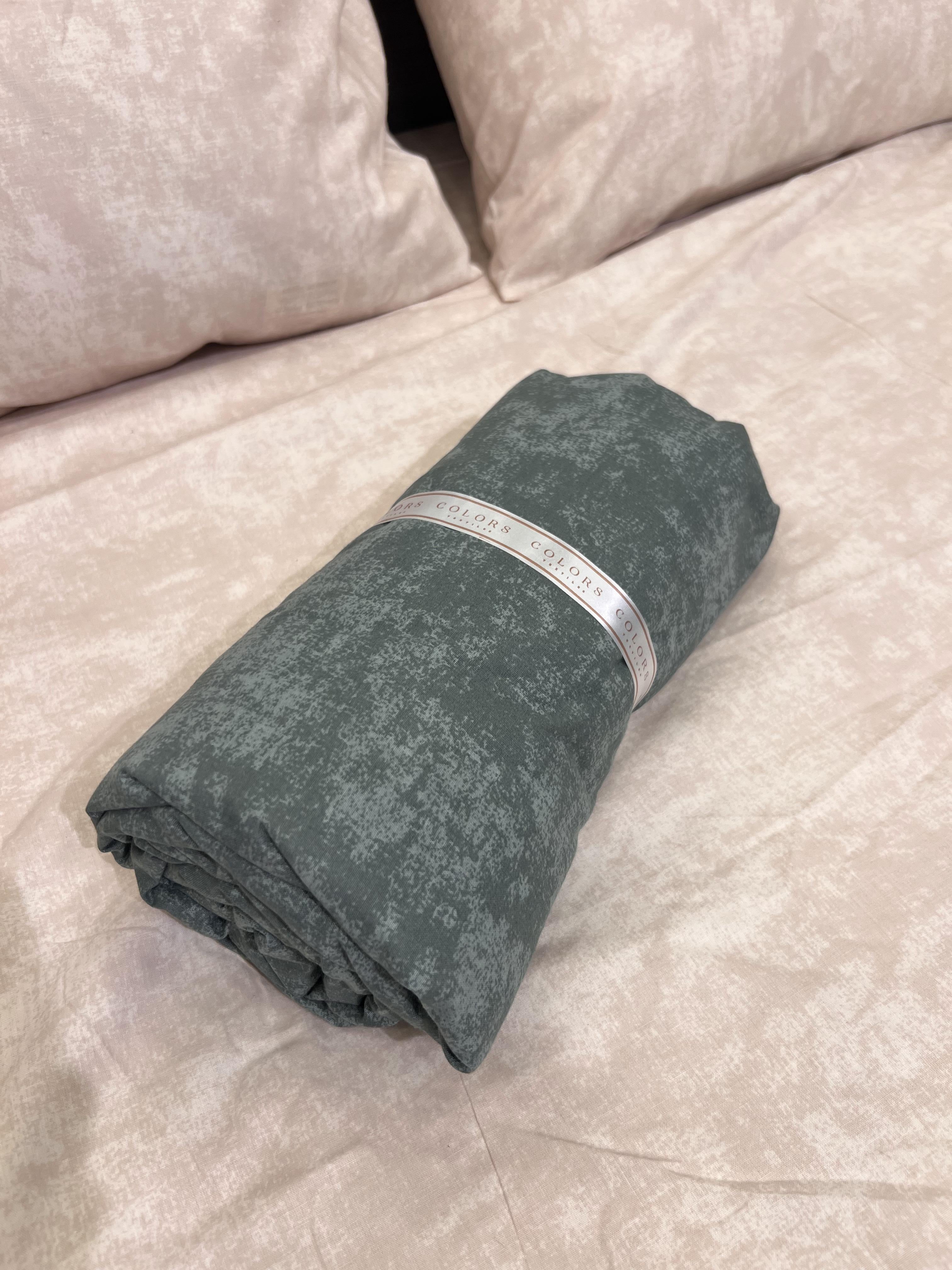Textured Fitted Bedsheet Set with 2 Pillowcases.