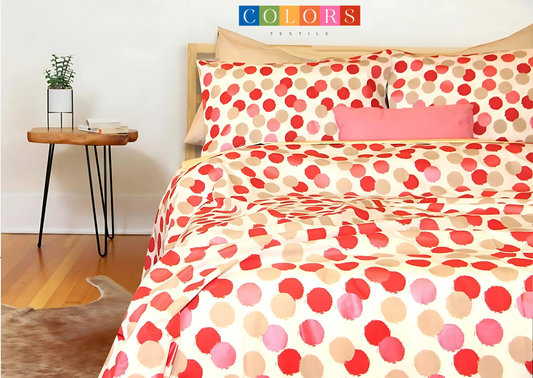 Cafe X Red Bed Sheet Set (Pure Ranforce Cotton)