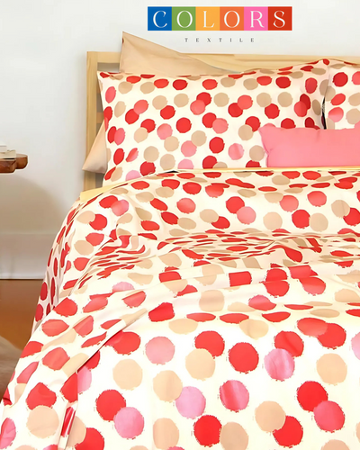 Cafe X Red Bed Sheet Set (Pure Ranforce Cotton)