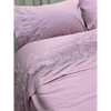 Leaves Embroidered Duvet Cover (Soft Cotton Satin)