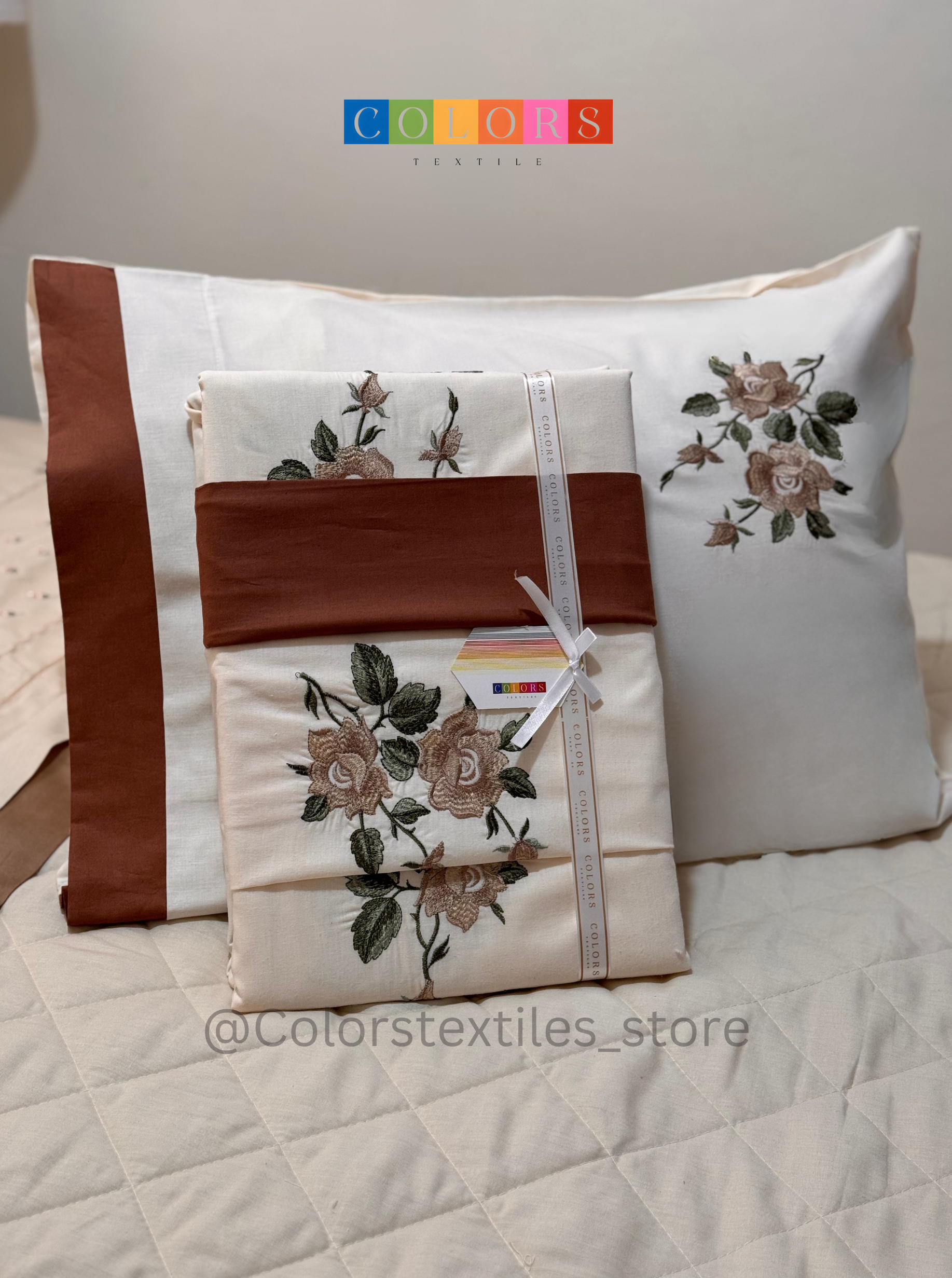 PolyCotton Embroidered Bed Sheet Set (Model 13)