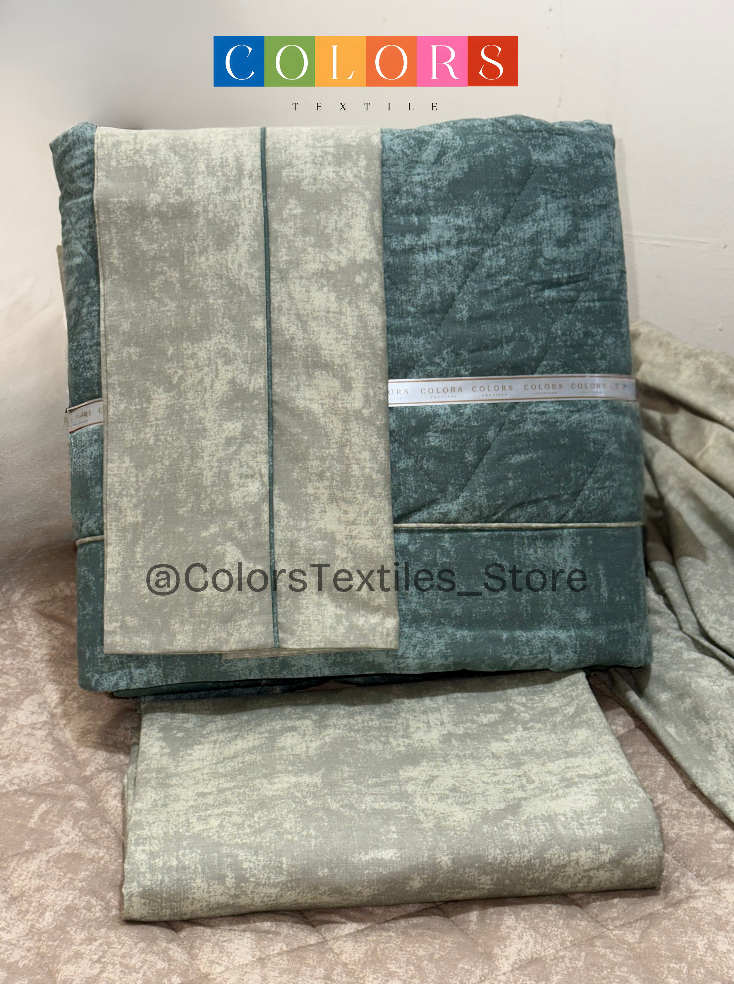 Elegant Textured Coverlet with bed sheet Set.