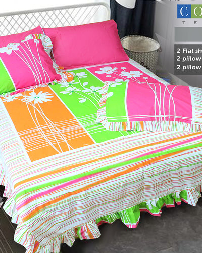 Elegant Ruffles Bed Sheet Set (6Pcs)