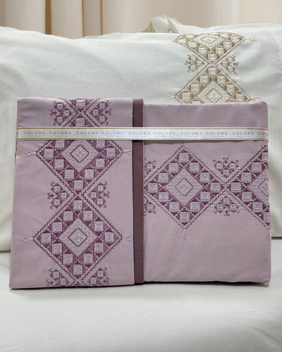 PolyCotton Embroidered Bed Sheet Set (Model 5)