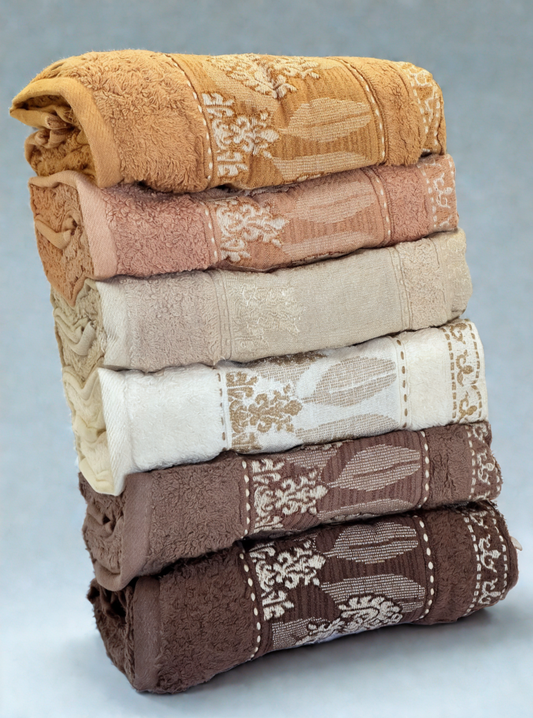 Turkish Luxurious Towels Set - 6 pcs