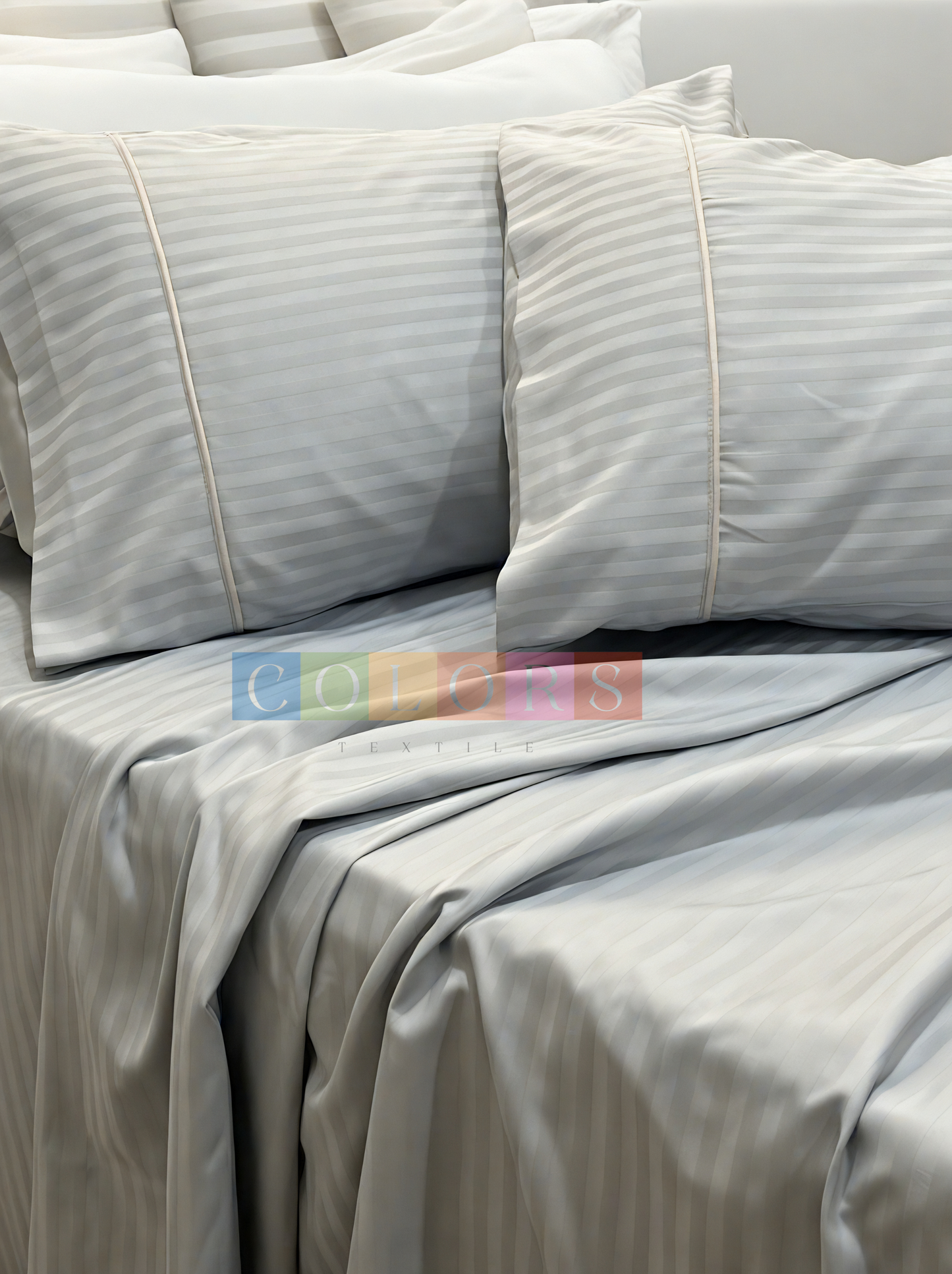 Hotel-Style Striped Bed Sheet Set - Pure Cotton