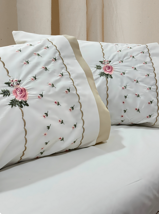 PolyCotton Embroidered Bed Sheet Set (Model 2)