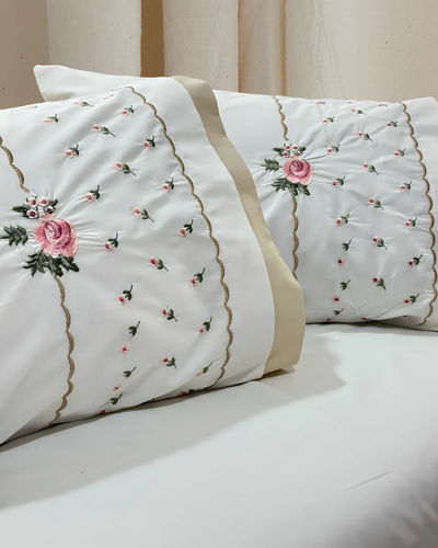 PolyCotton Embroidered Bed Sheet Set (Model 2)