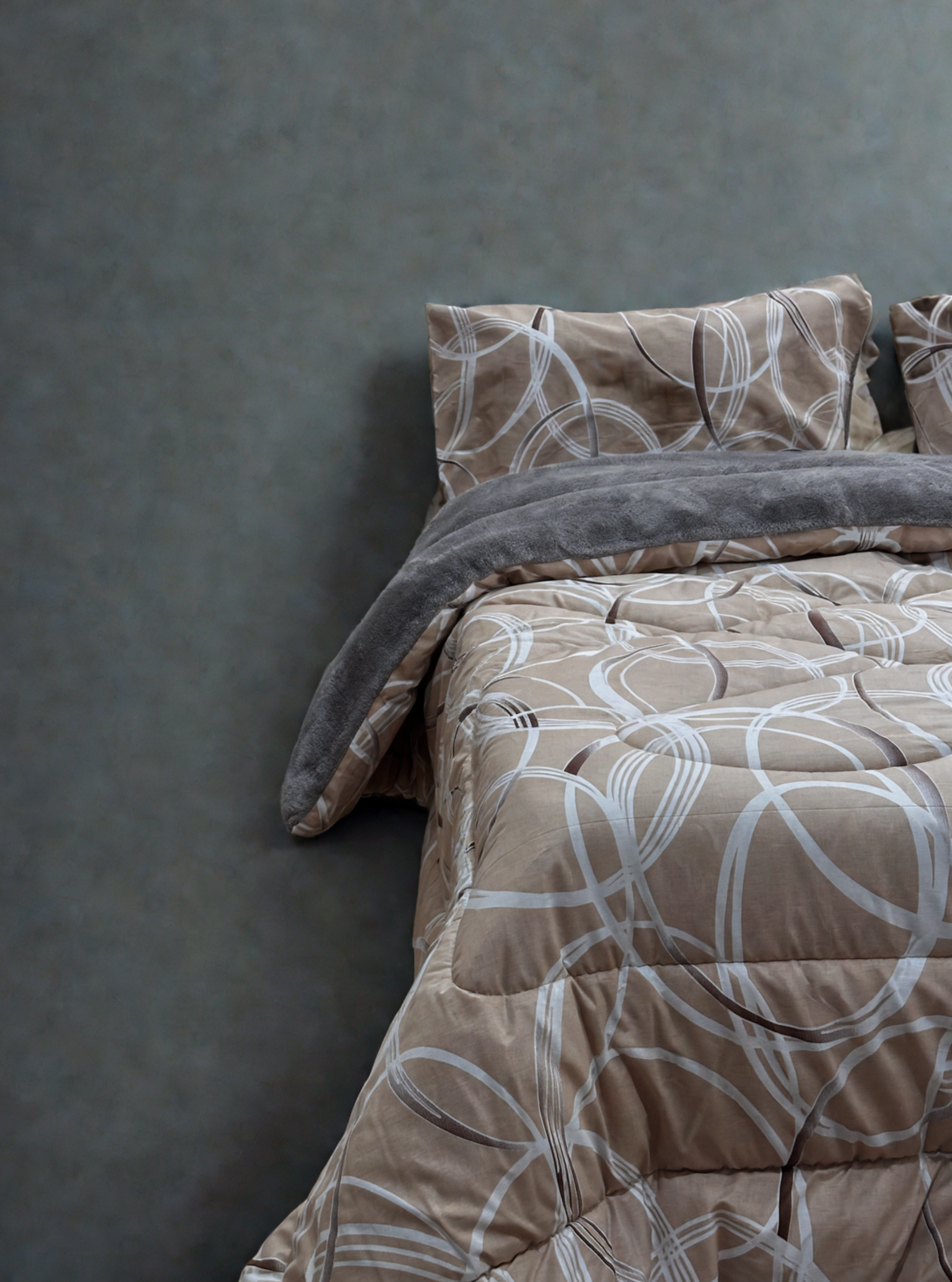 Dual-Faced Fur X Cotton Quilt Set (Model 10)