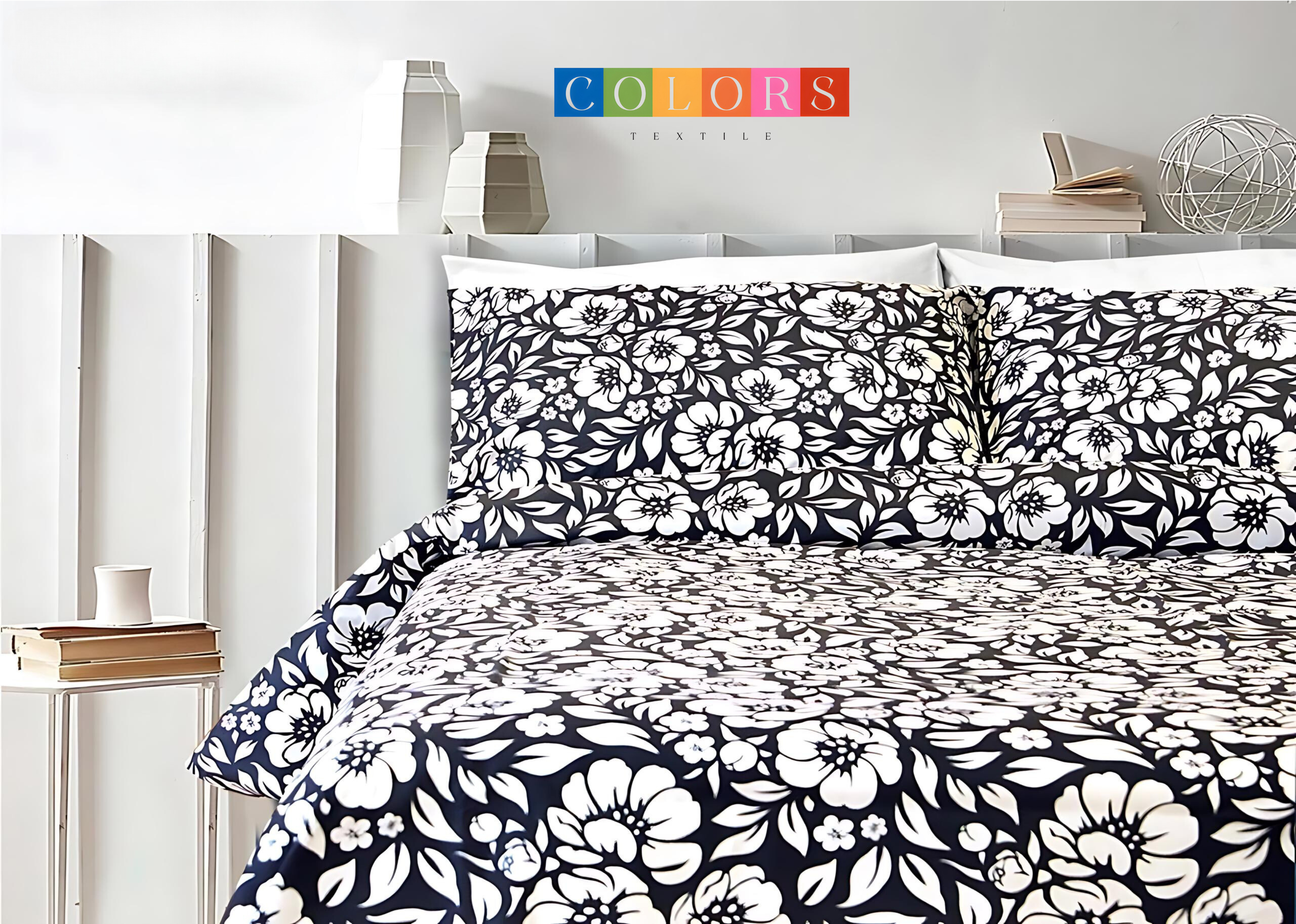 Black X White Bed Sheet set(Pure Ranforce Cotton)
