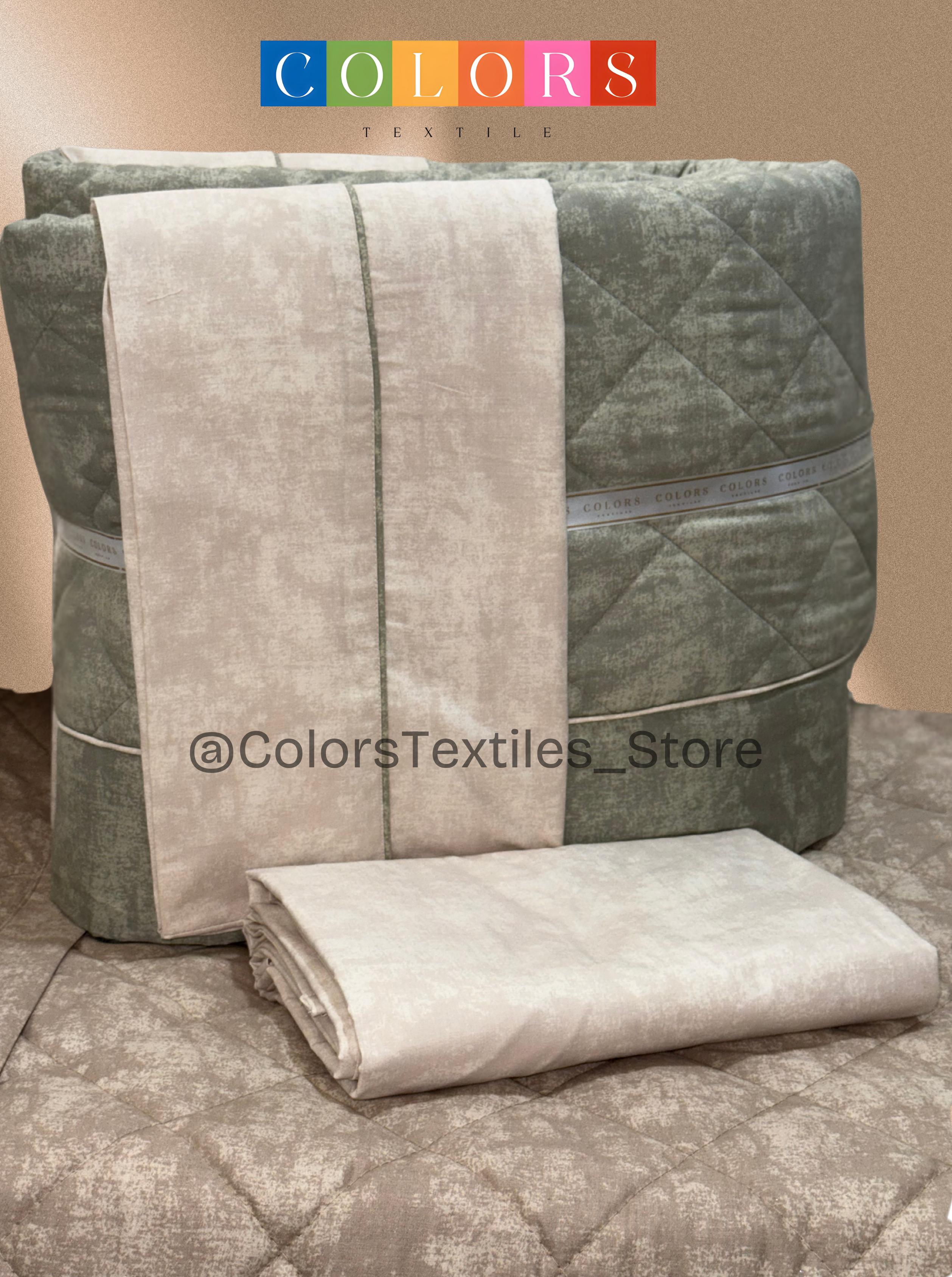 Elegant Textured Coverlet with bed sheet Set.