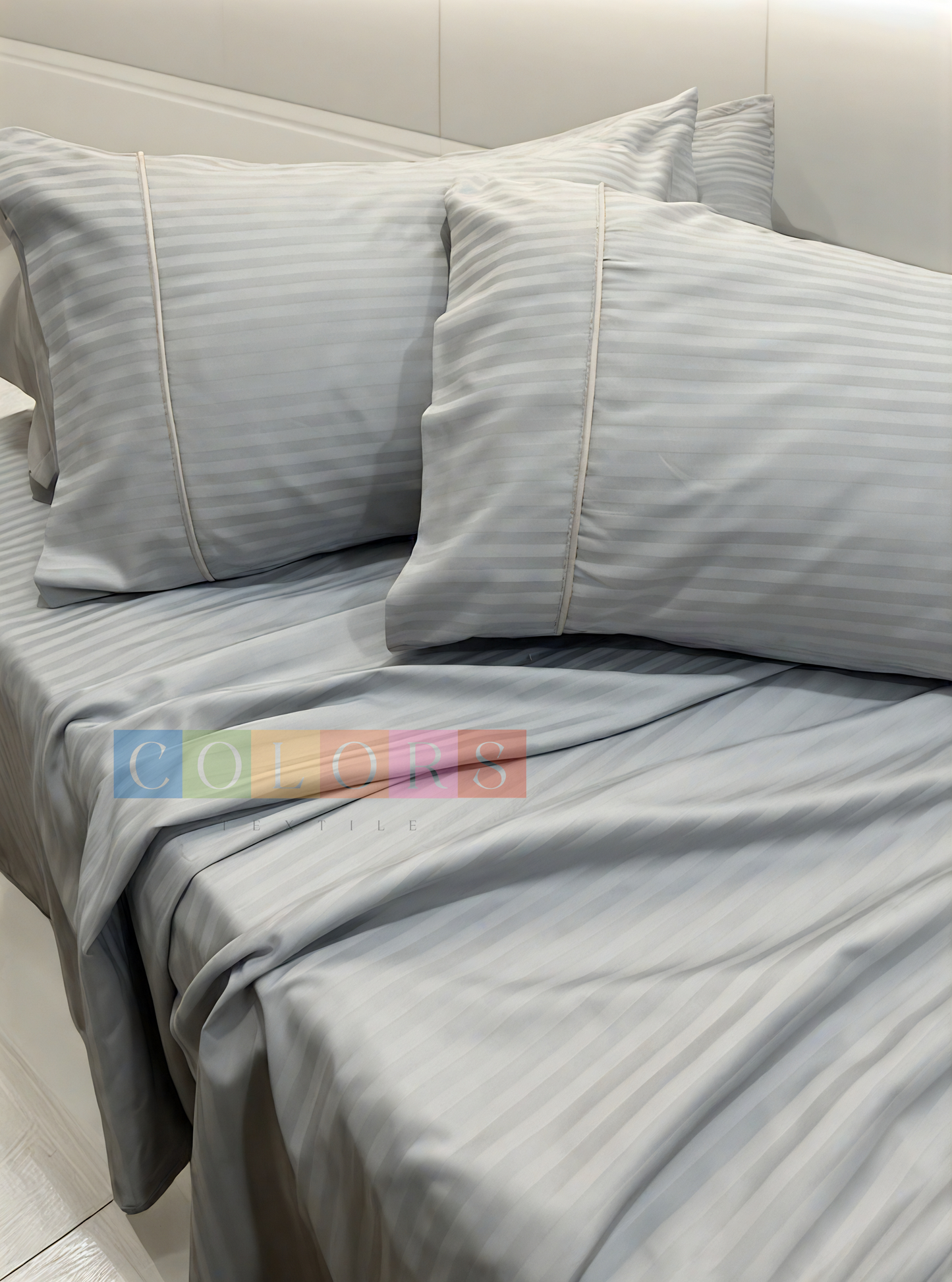 Hotel-Style Striped Bed Sheet Set - Pure Cotton