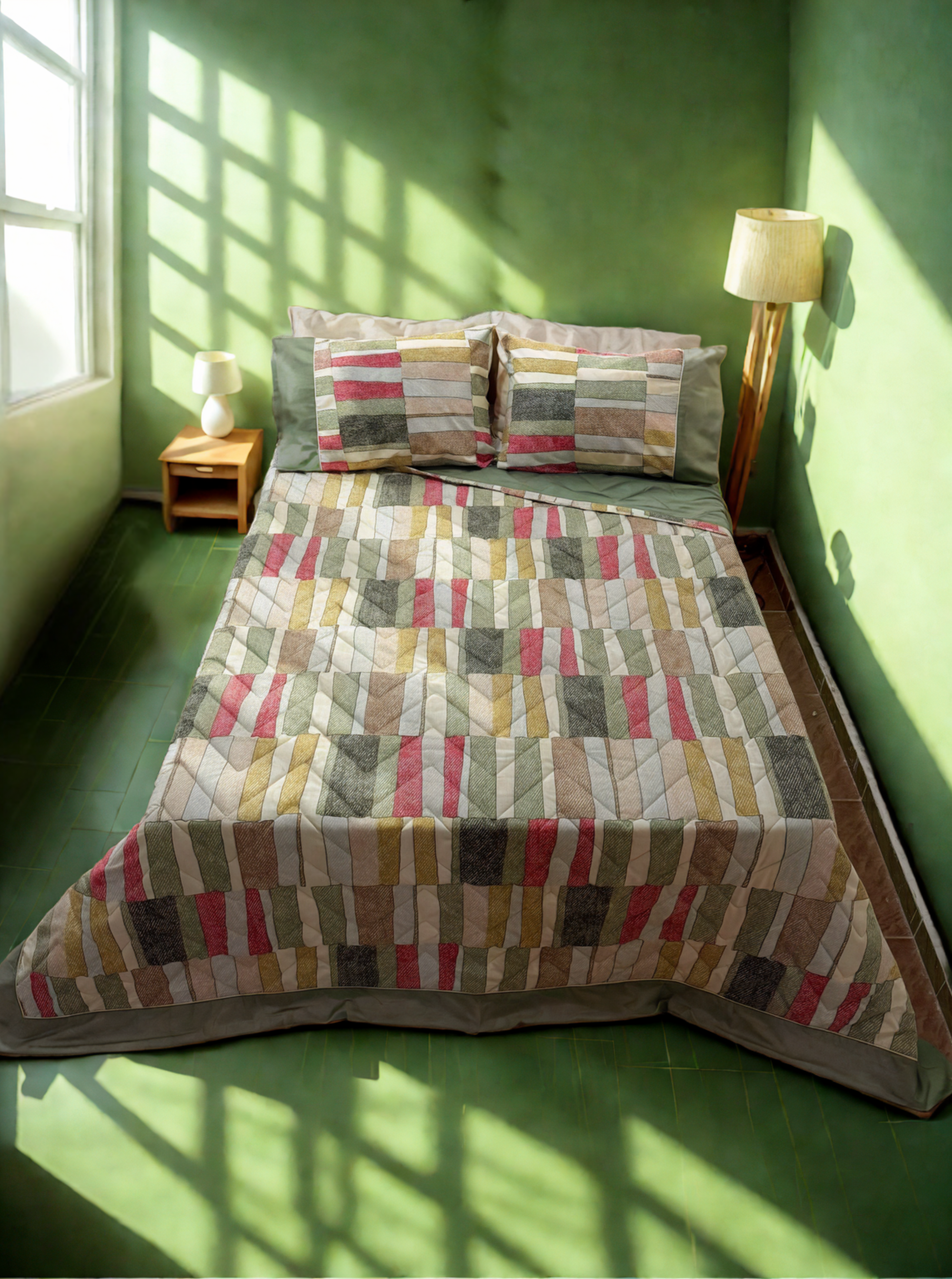 PolyCotton Coverlet Set (Model 13).