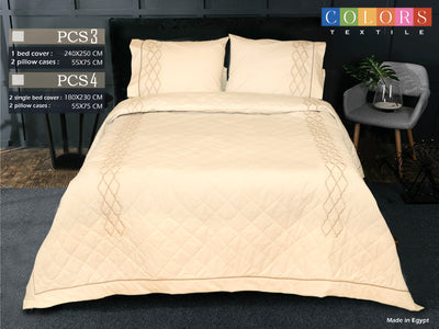Embroidered Chain Coverlet Set ( Cotton )