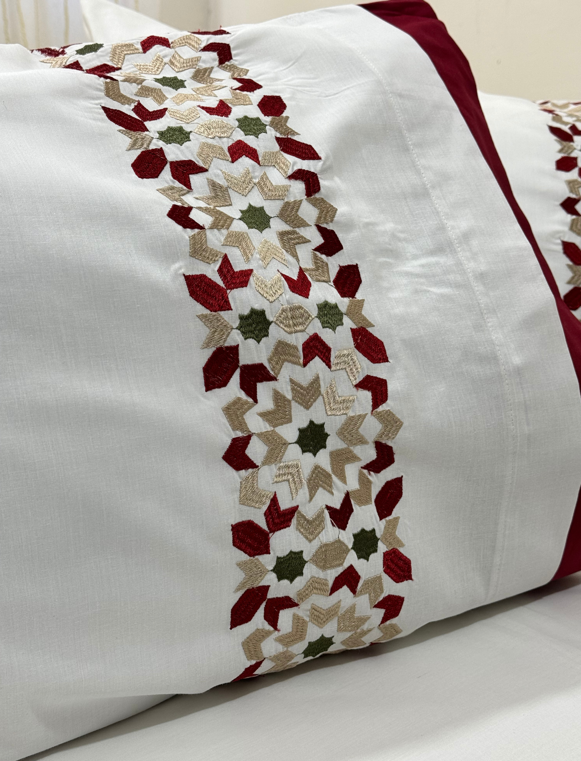 PolyCotton Embroidered Bed Sheet Set (Model 1)
