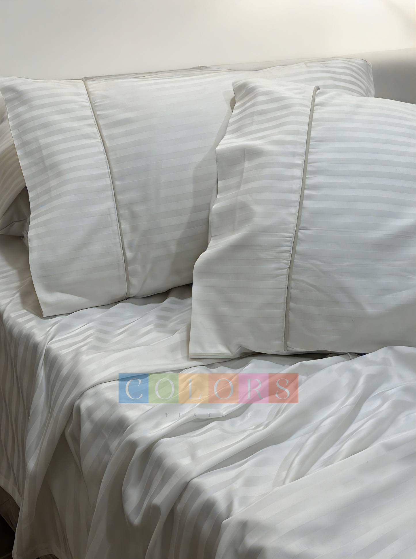 Hotel-Style Striped Bed Sheet Set - Pure Cotton