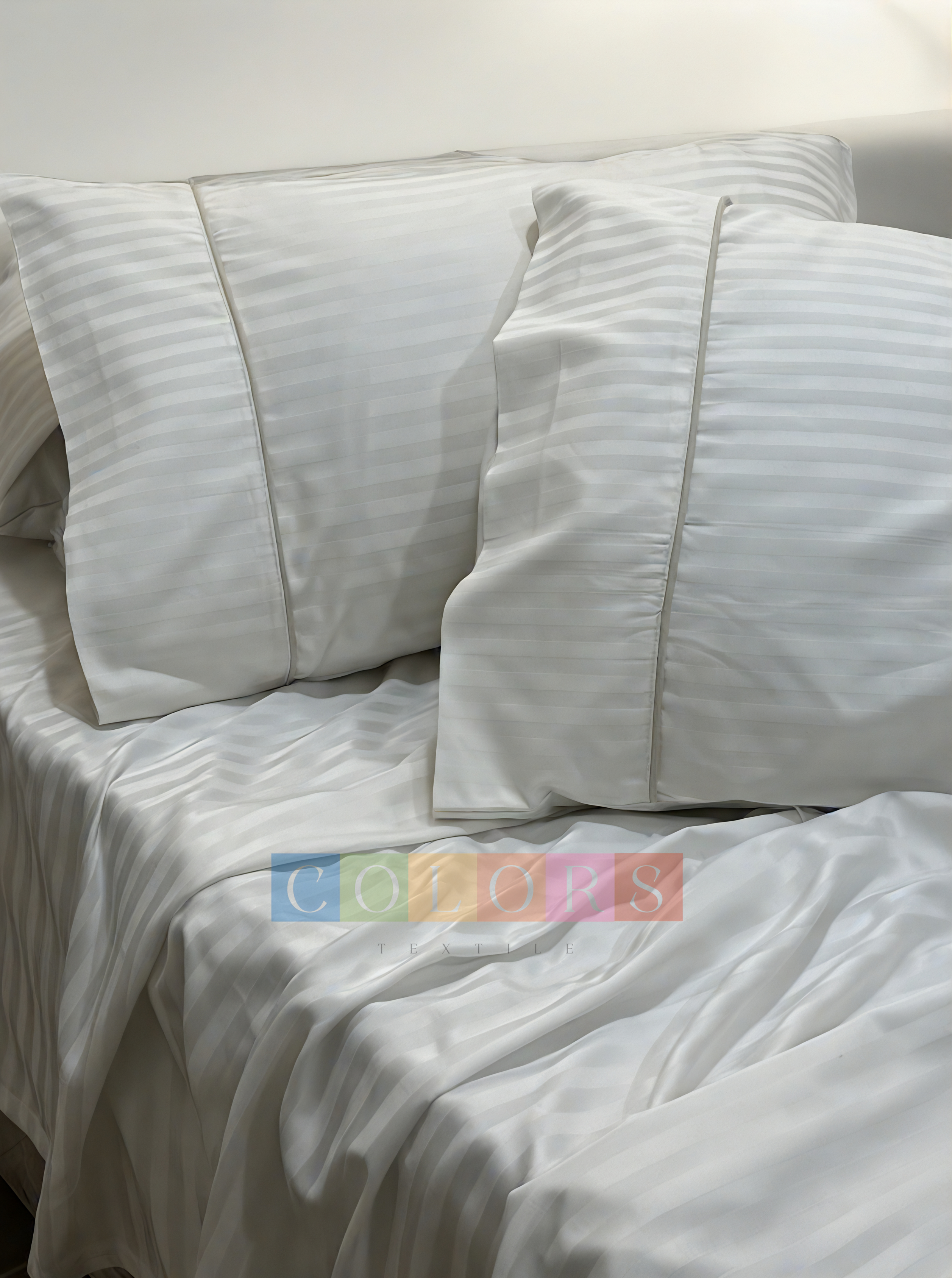 Hotel-Style Striped Bed Sheet Set - Pure Cotton
