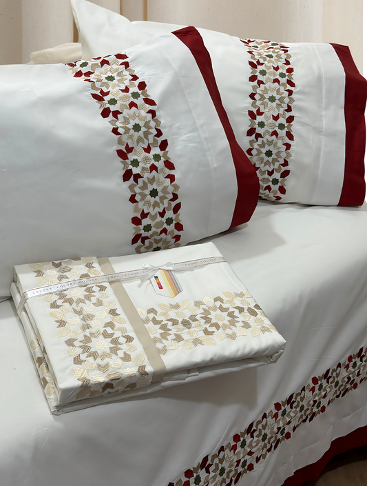 PolyCotton Embroidered Bed Sheet Set (Model 1)