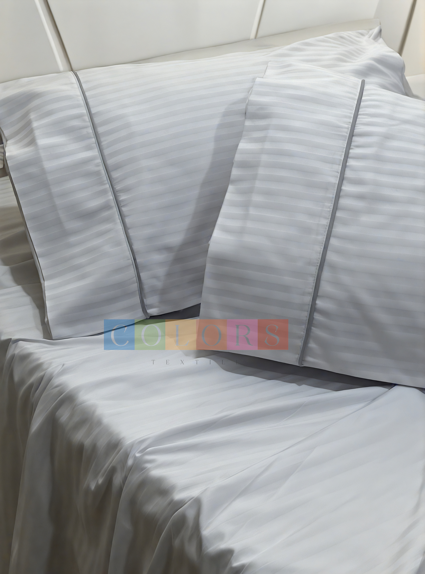 Hotel-Style Striped Bed Sheet Set - Pure Cotton