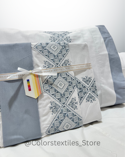 PolyCotton Embroidered Bed Sheet Set (Model 17)
