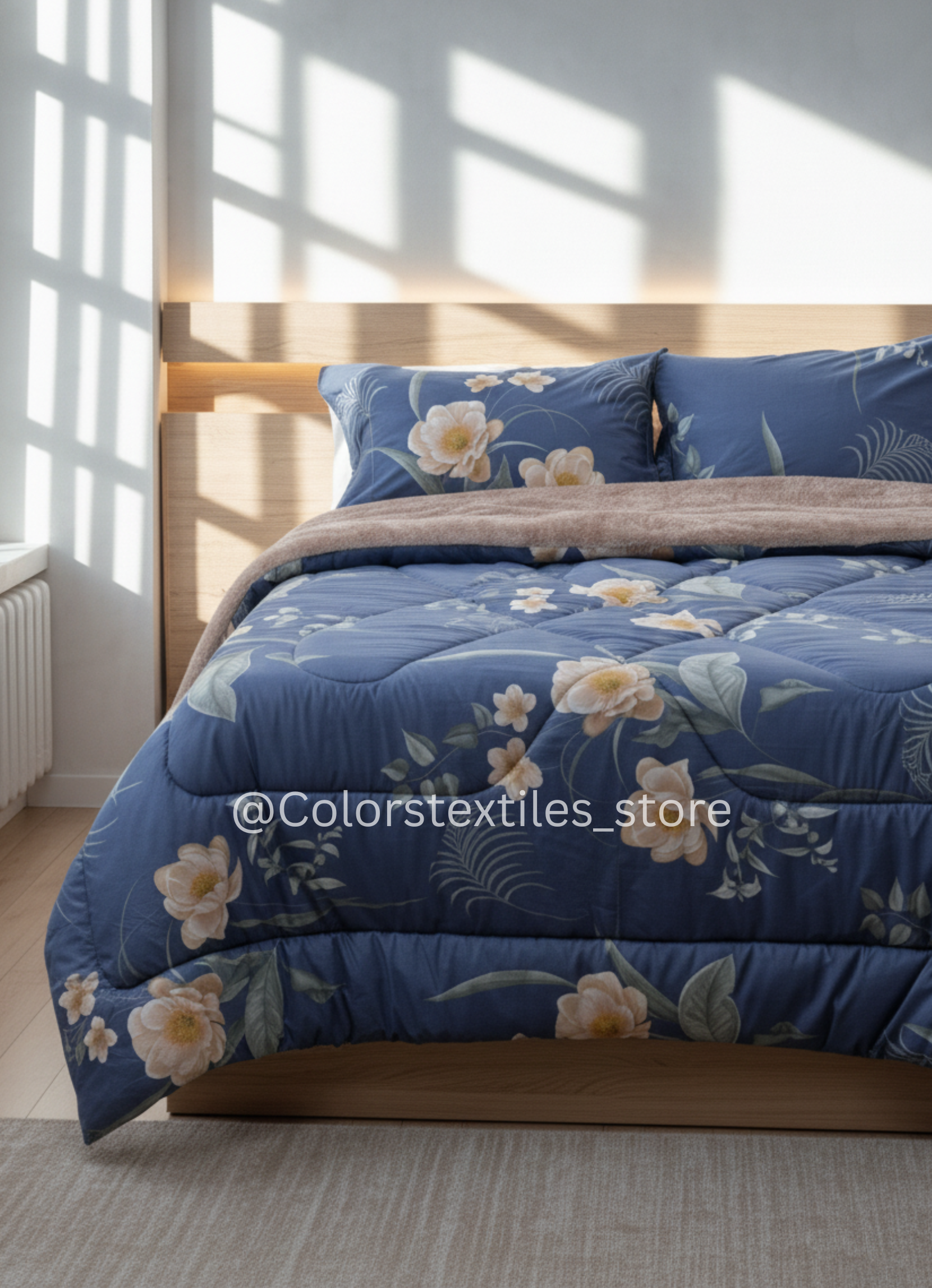Printed Soft Satin Cotton Quilt Set