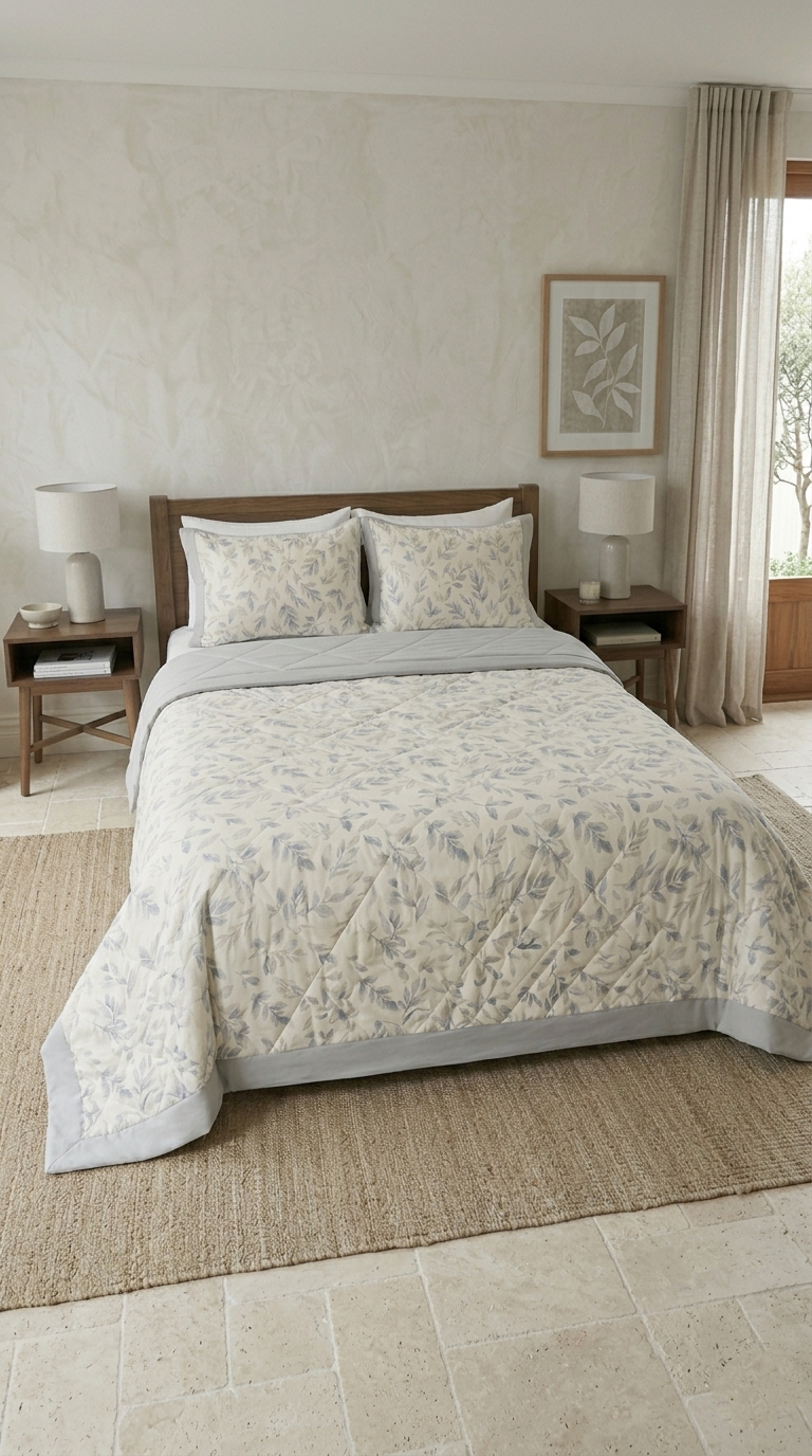 New Pure Ranforce Cotton Coverlet Set (Model 10)