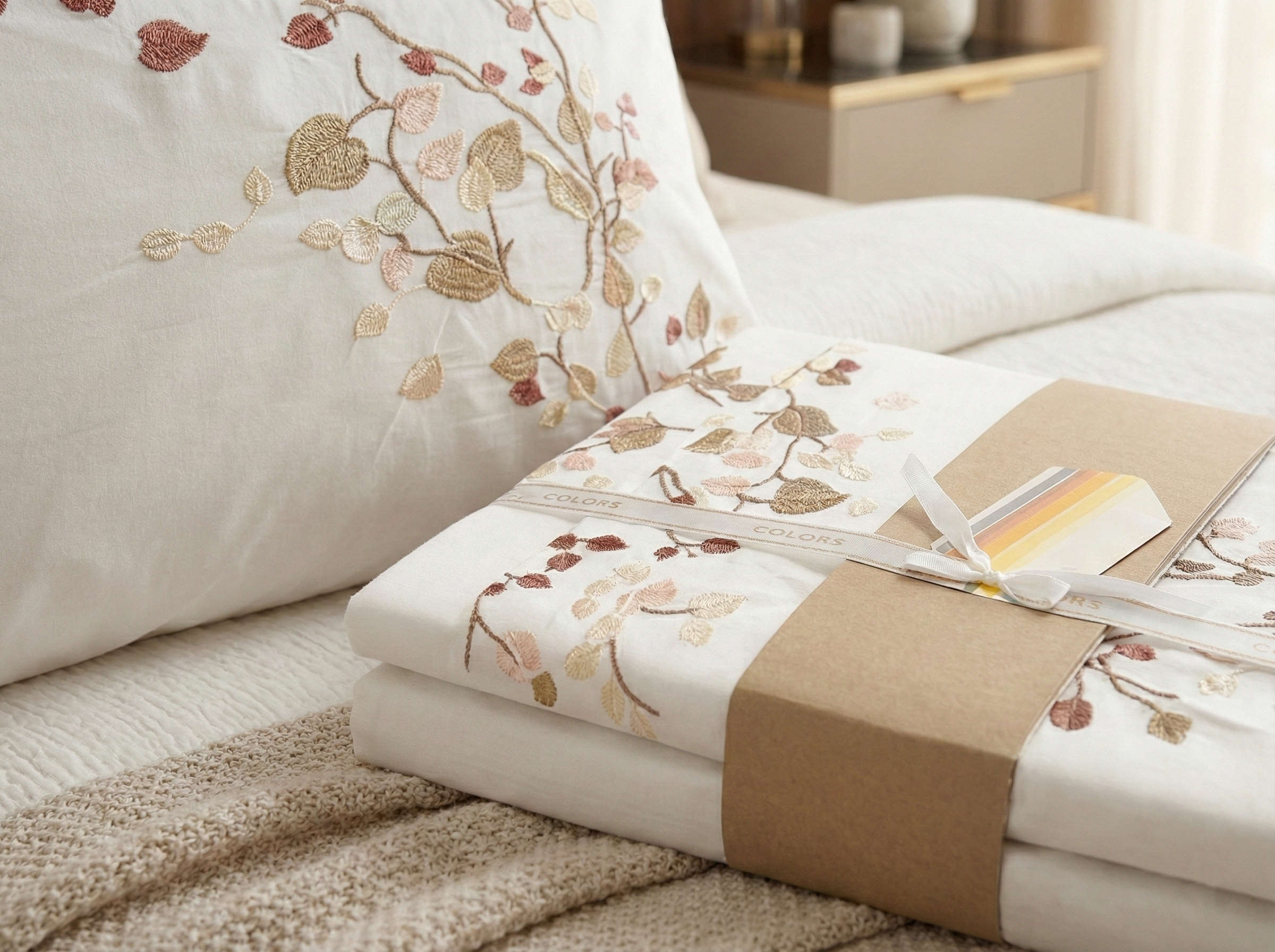 PolyCotton Embroidered Bed Sheet Set (Model 26)