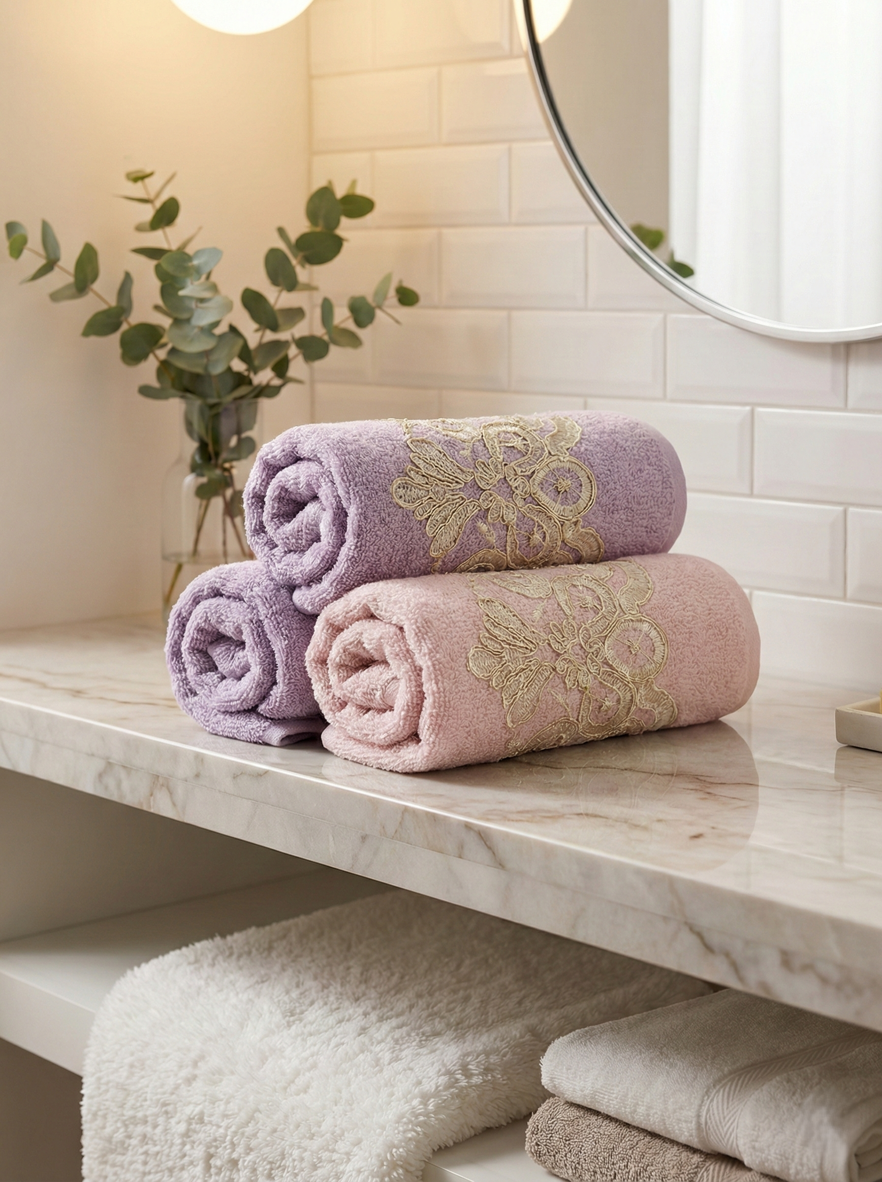 Turkish Hand Towels Set - 3 Pcs