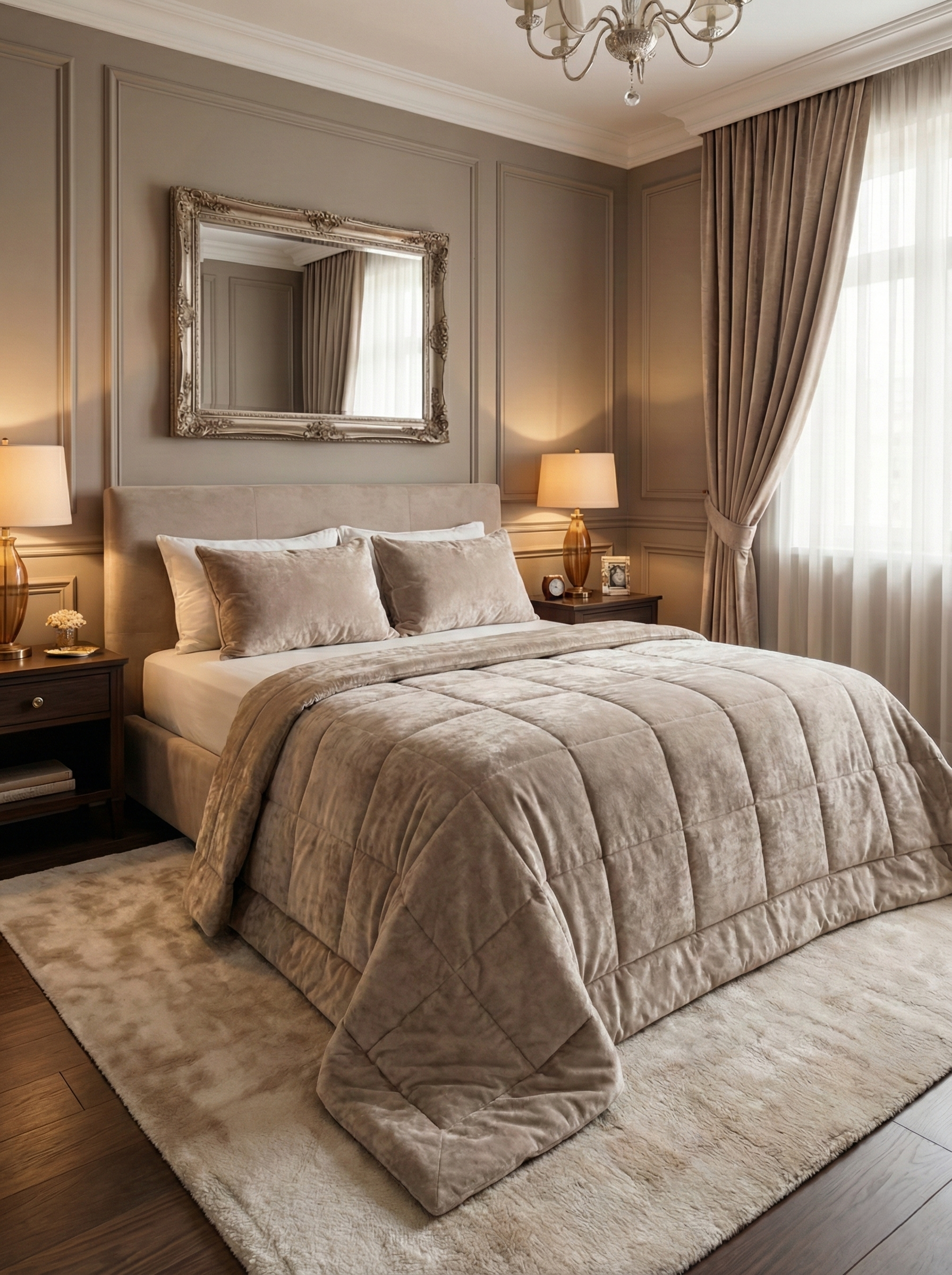 Double-Faced Fur Quilt Set ( Model 2 )