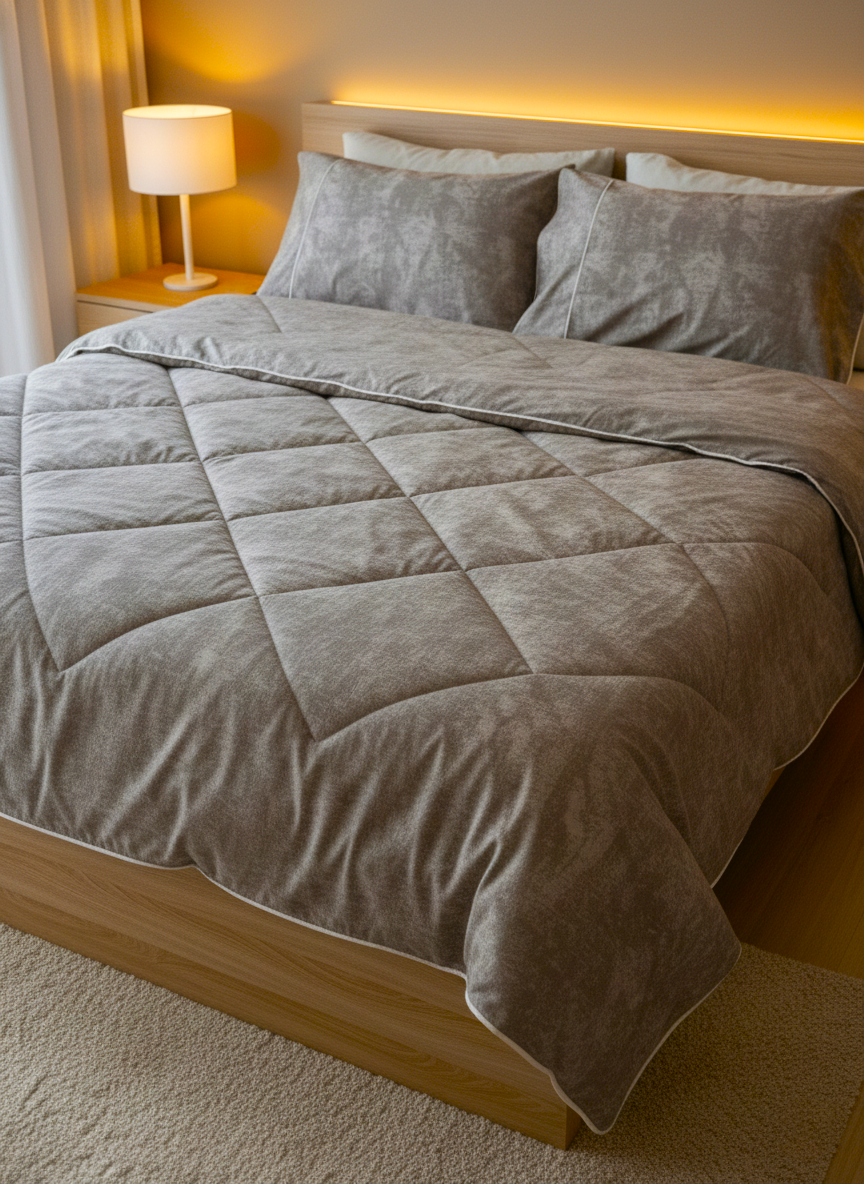 Elegant Cafe Textured Quilt Set