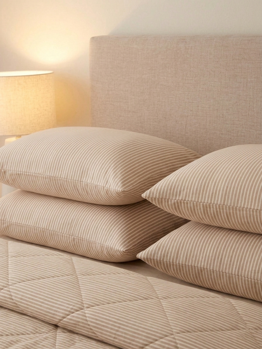 Classic Printed Striped Quilted Coverlet Set