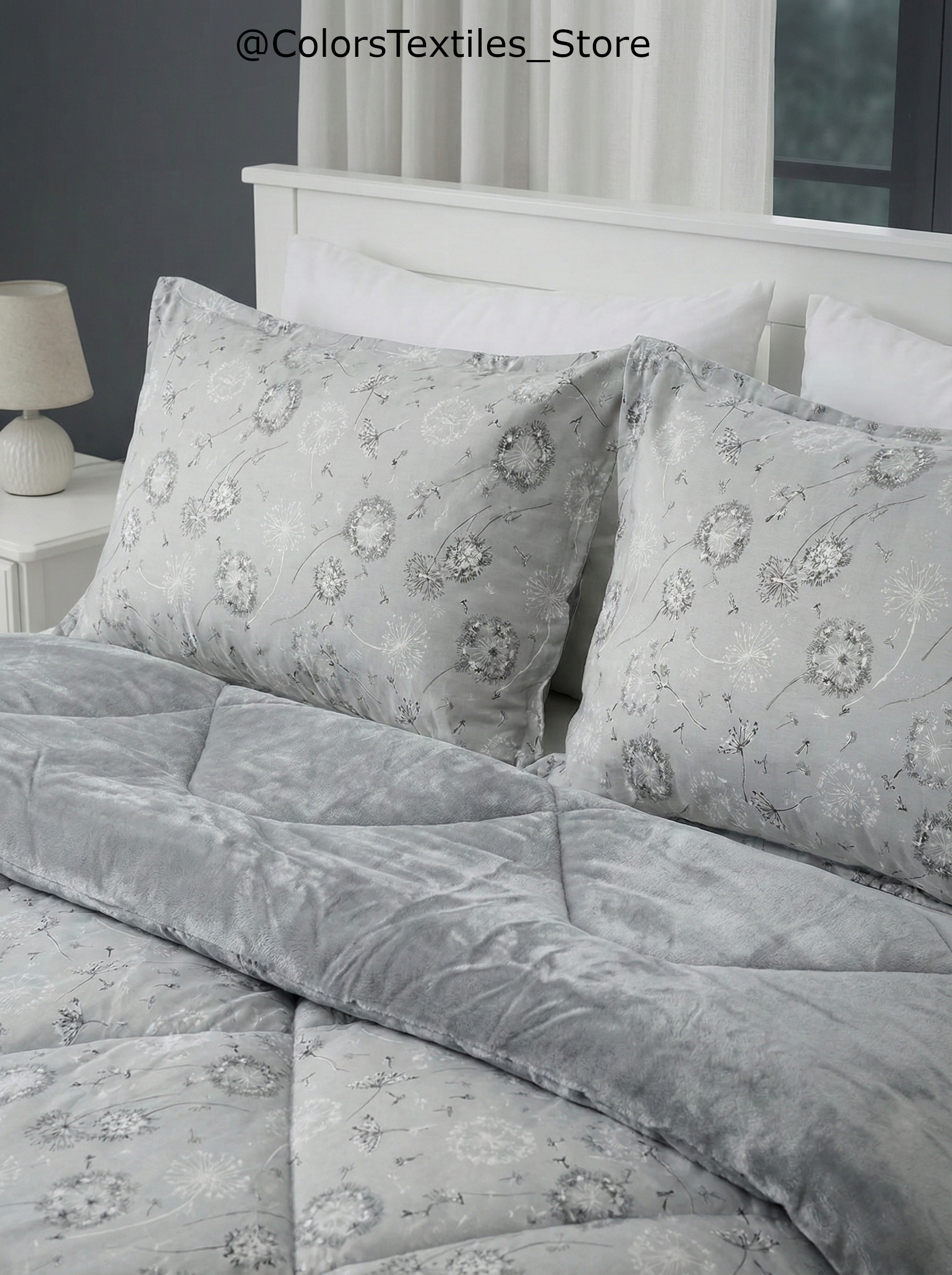 Dual-Faced Fur X Cotton Quilt Set ( Model 18 )