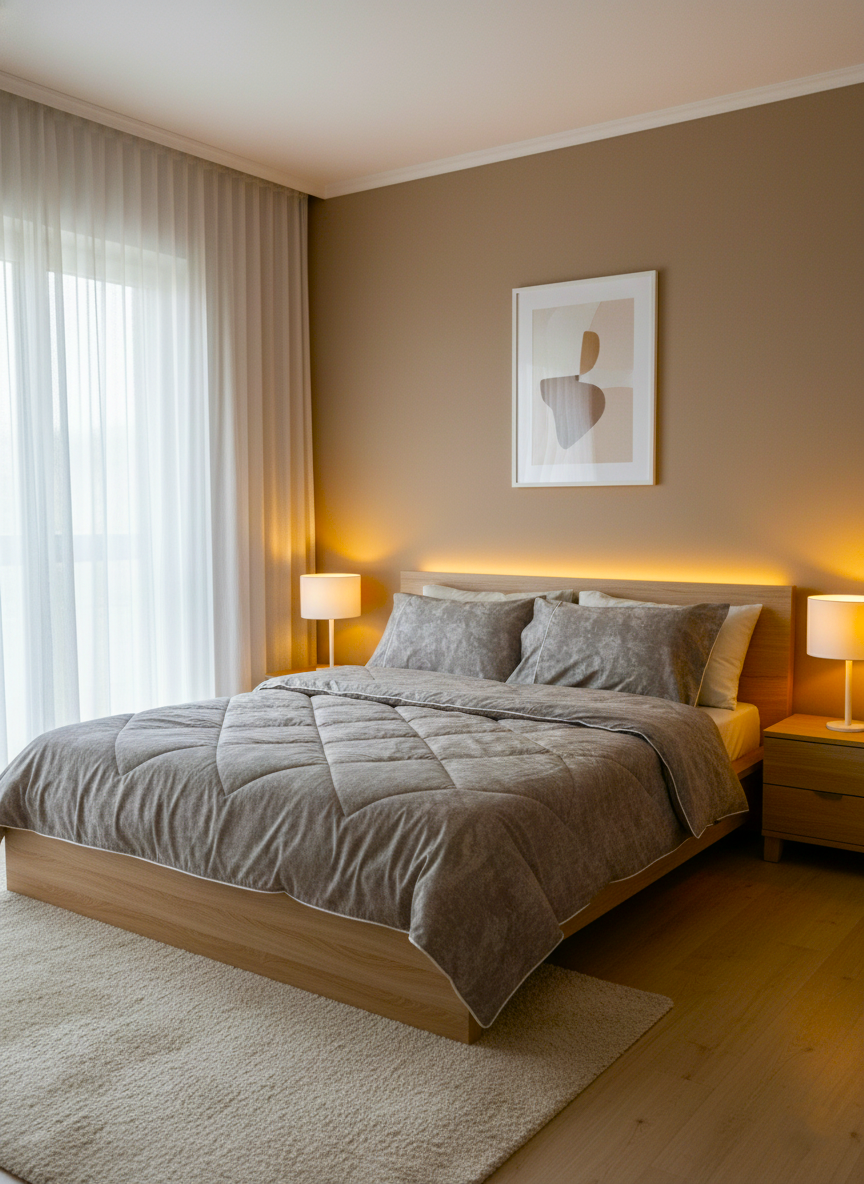 Elegant Cafe Textured Quilt Set