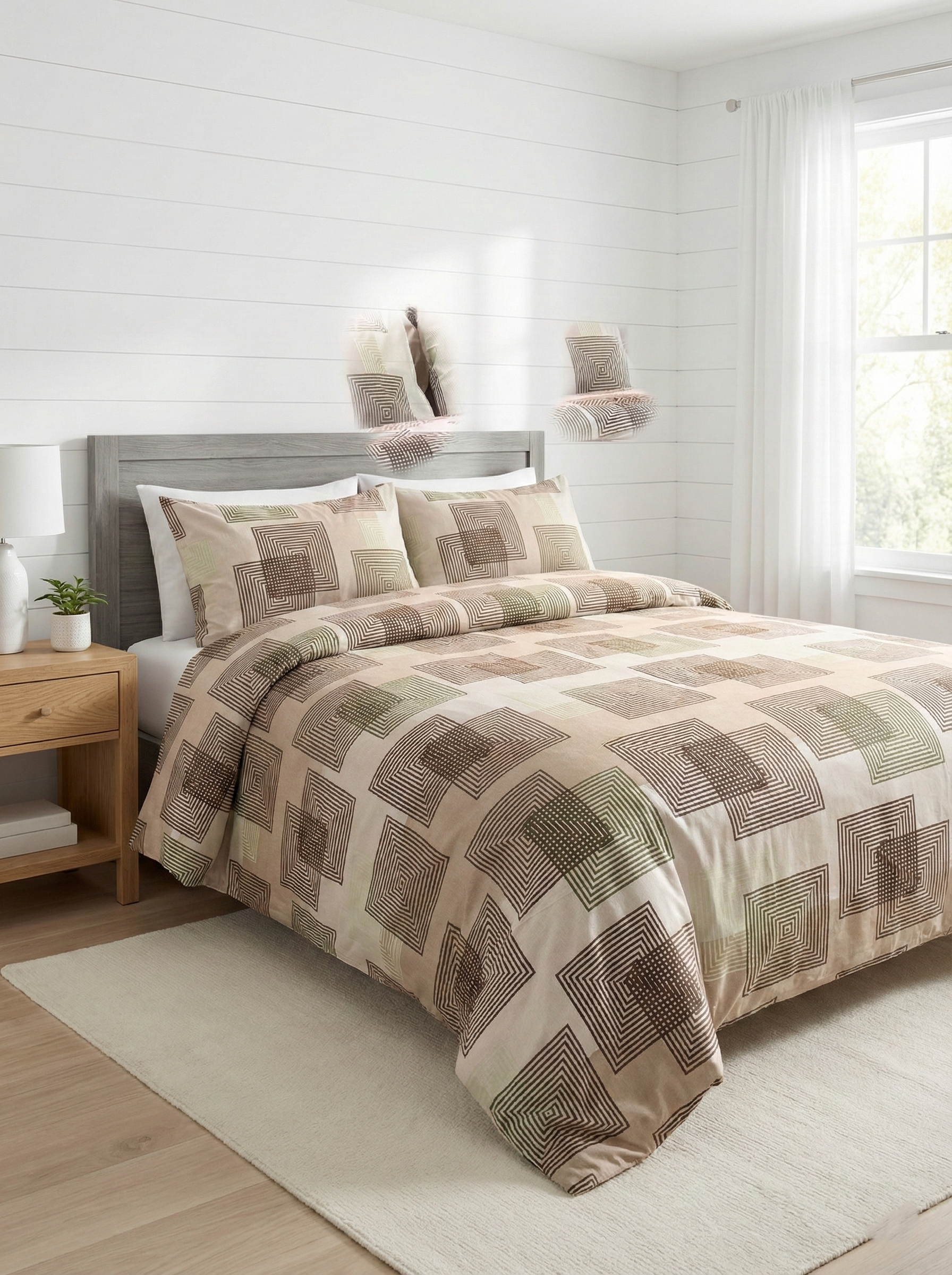 Printed Cotton Bedsheet Set ( Model 12 )