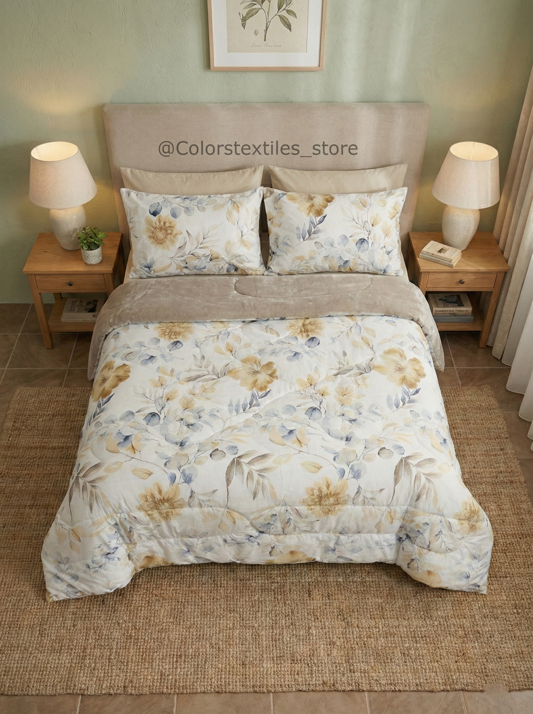 Dual-Faced Fur X Cotton Quilt Set ( Model 22 )