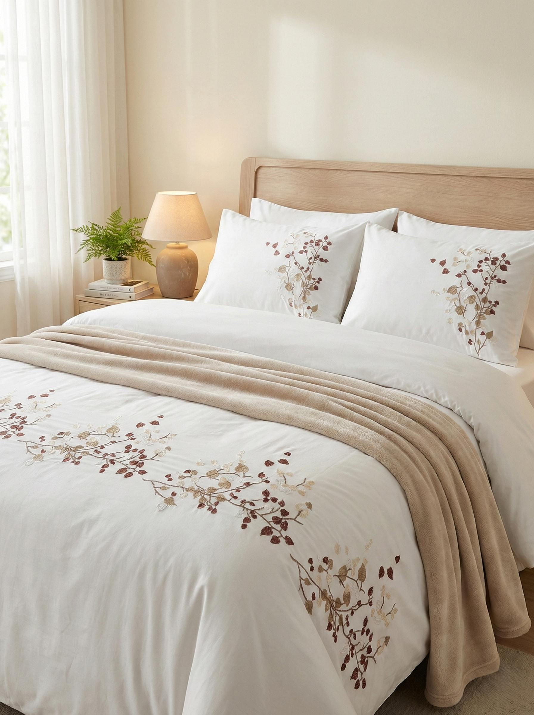 PolyCotton Embroidered Bed Sheet Set (Model 27)