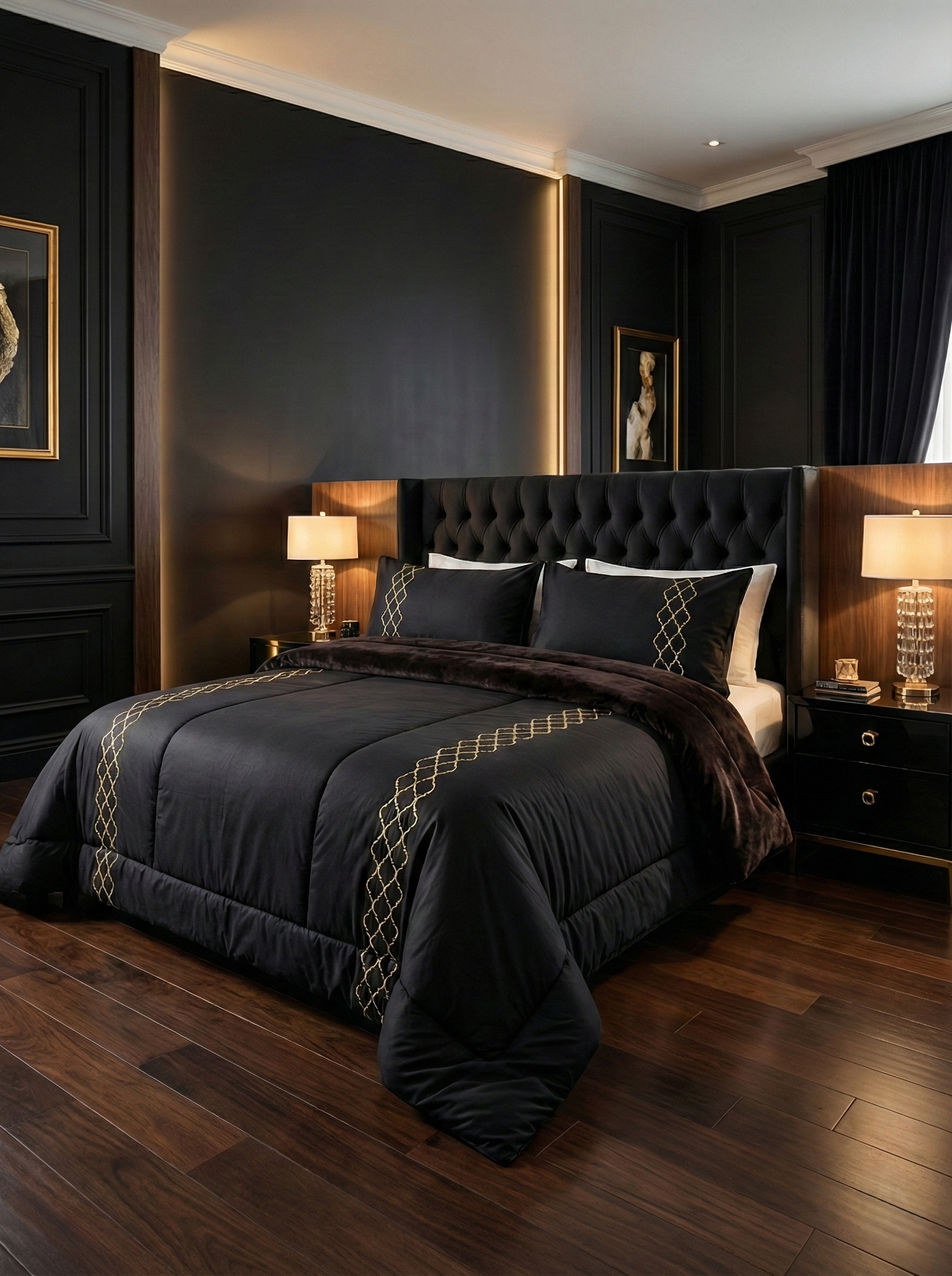 Luxurious Embroidered Quilt Set with Fur Backing( New Arrival )