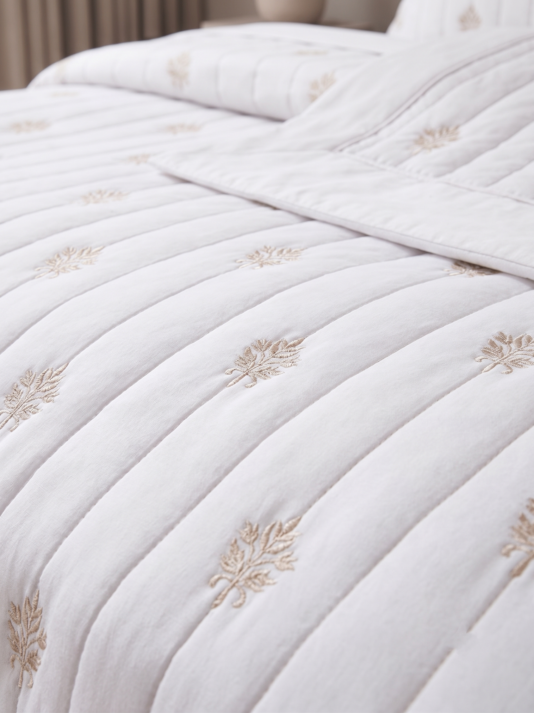 CandleStick Embroidered Coverlet Set