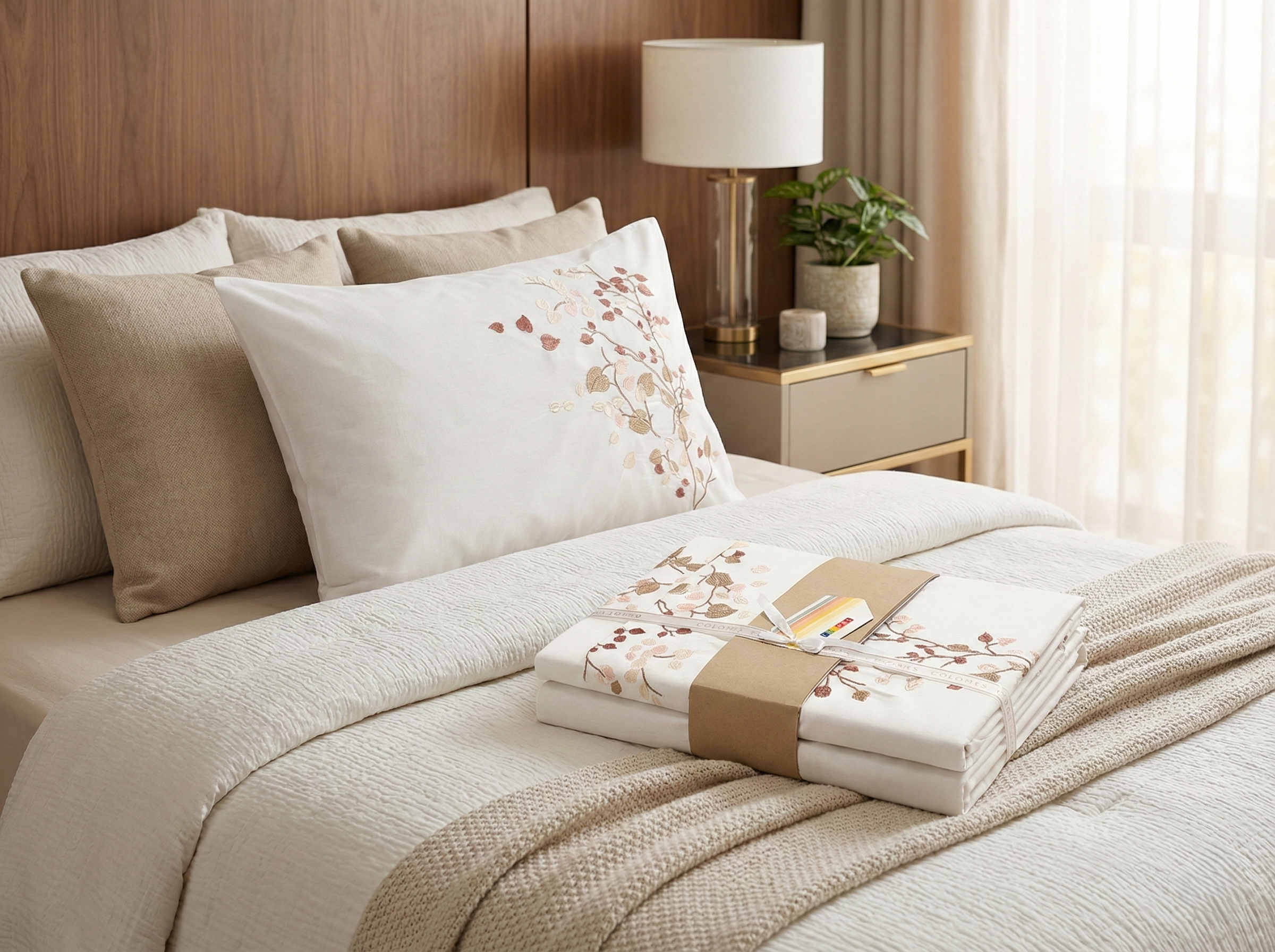 PolyCotton Embroidered Bed Sheet Set (Model 26)