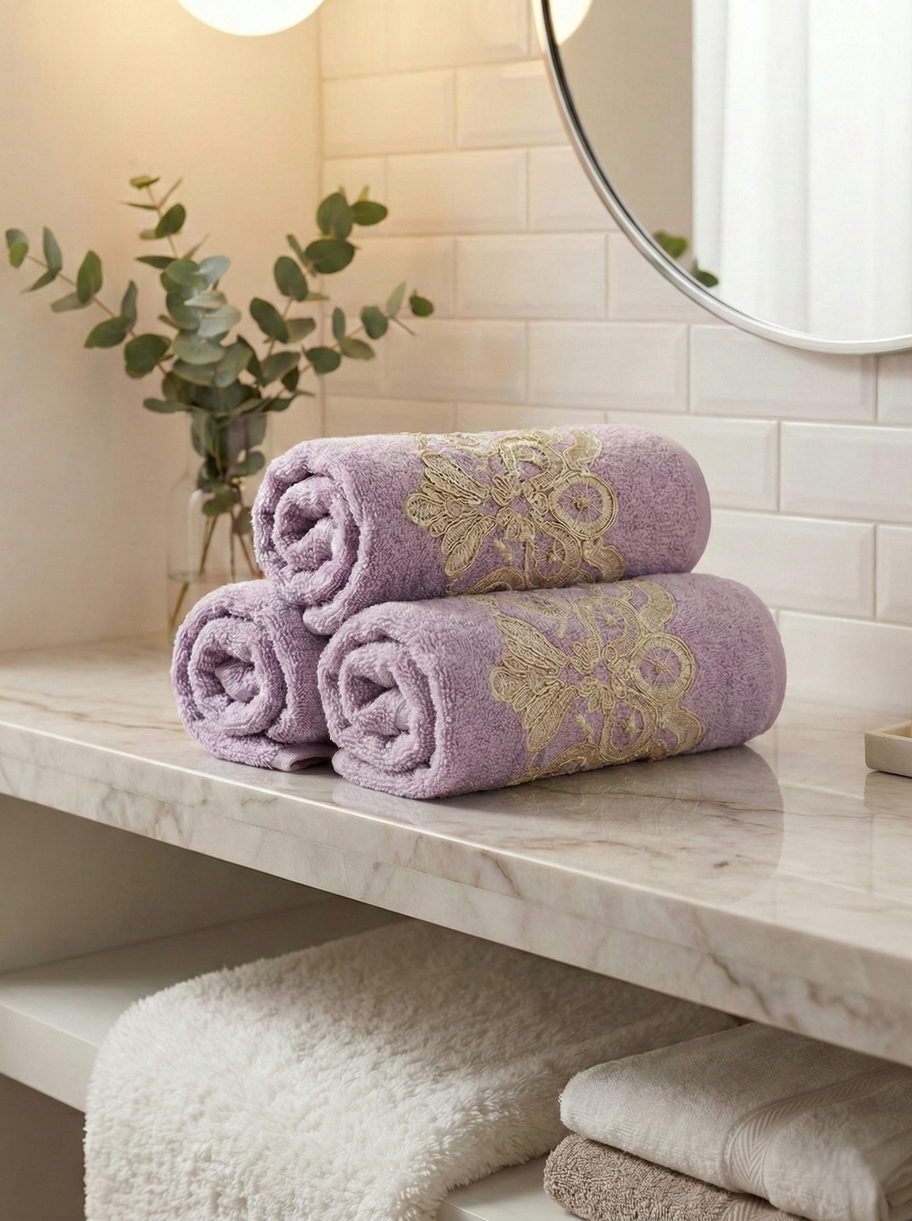 Turkish Hand Towels Set - 3 Pcs
