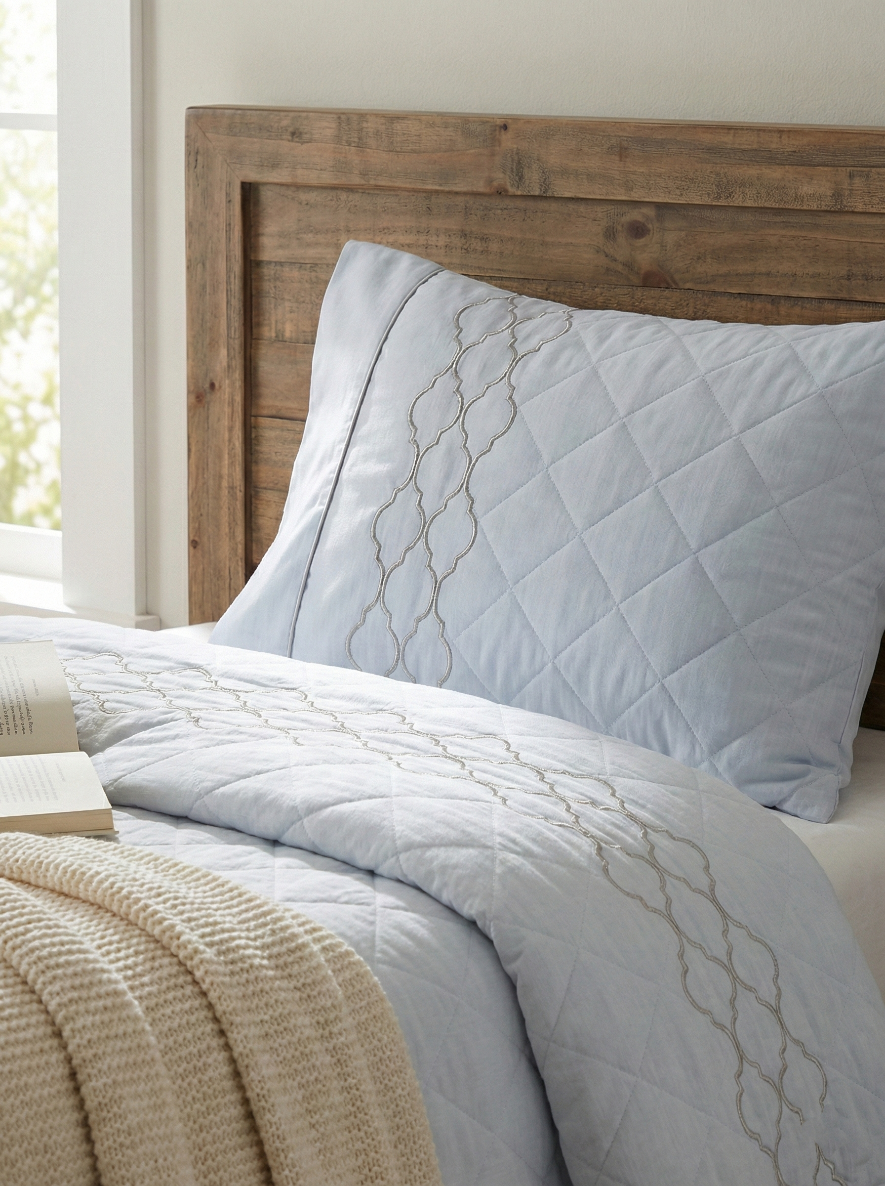 Embroidered Coverlet Set ( Cotton ) (Model 3)