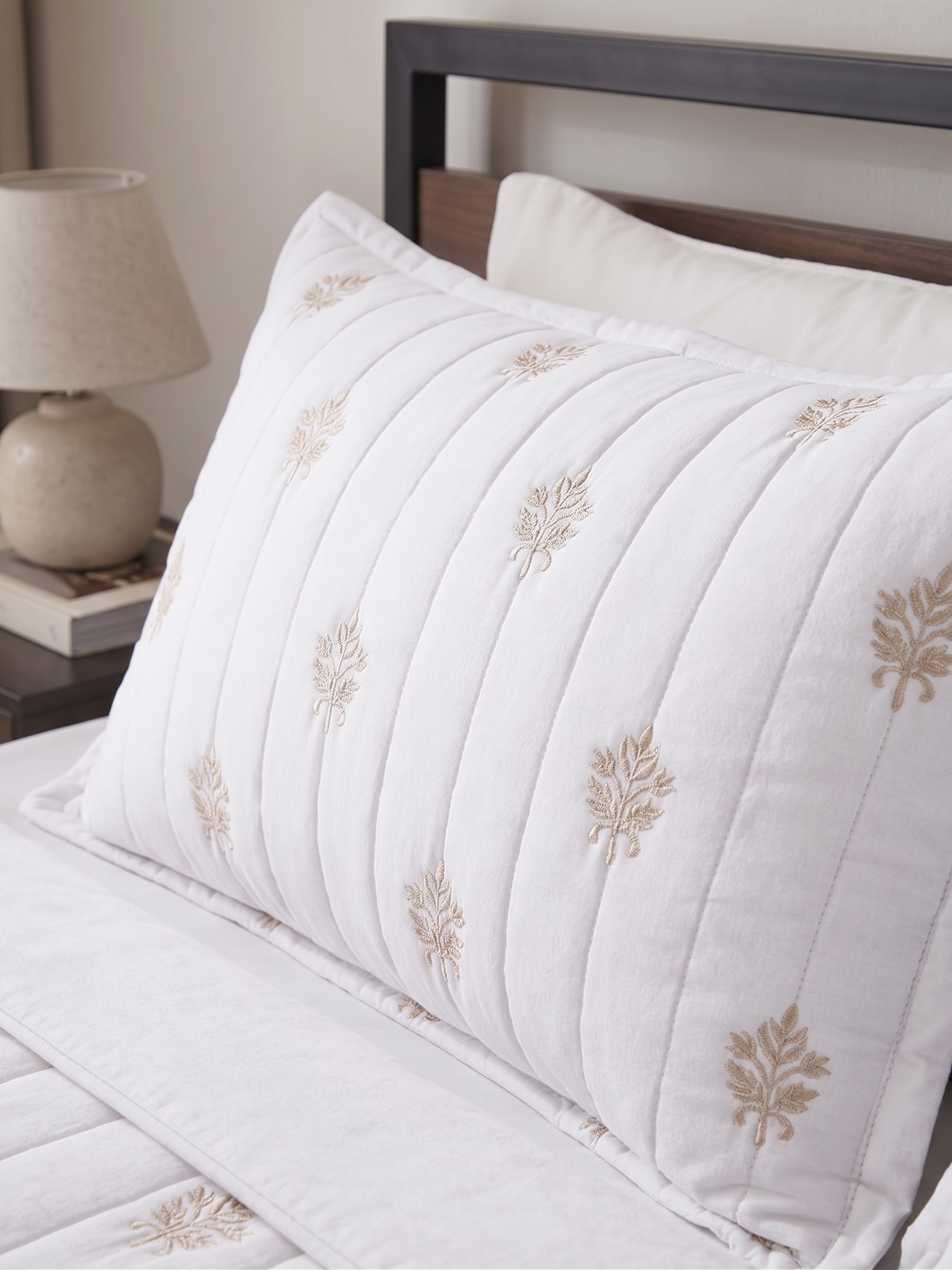 CandleStick Embroidered Coverlet Set