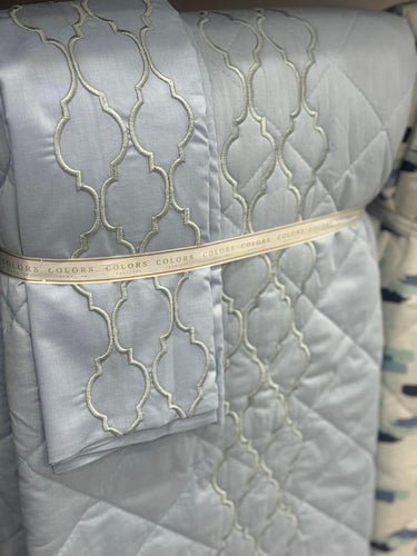 Embroidered Chain Coverlet Set ( Cotton )
